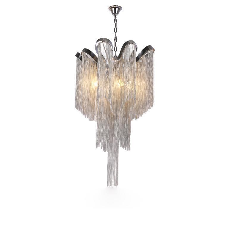 Lustra Pendant Lamp Stream Chain Nickel-Letslighting
