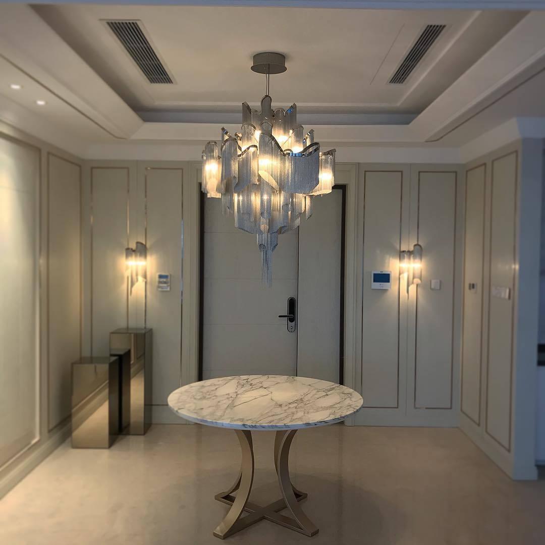 Lustra Pendant Lamp Stream Chain Nickel-Letslighting