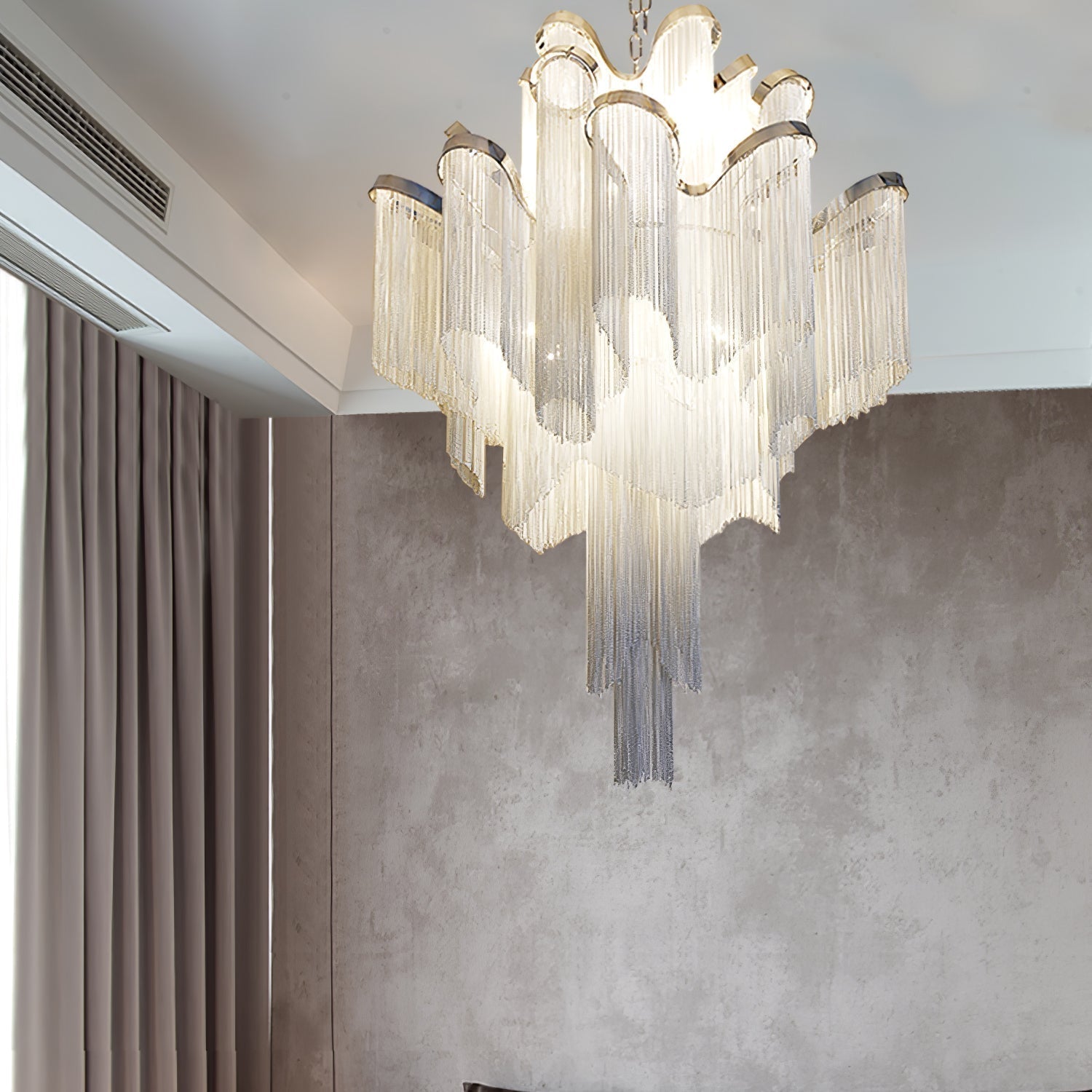 Lustra Pendant Lamp Stream Chain Nickel-Letslighting
