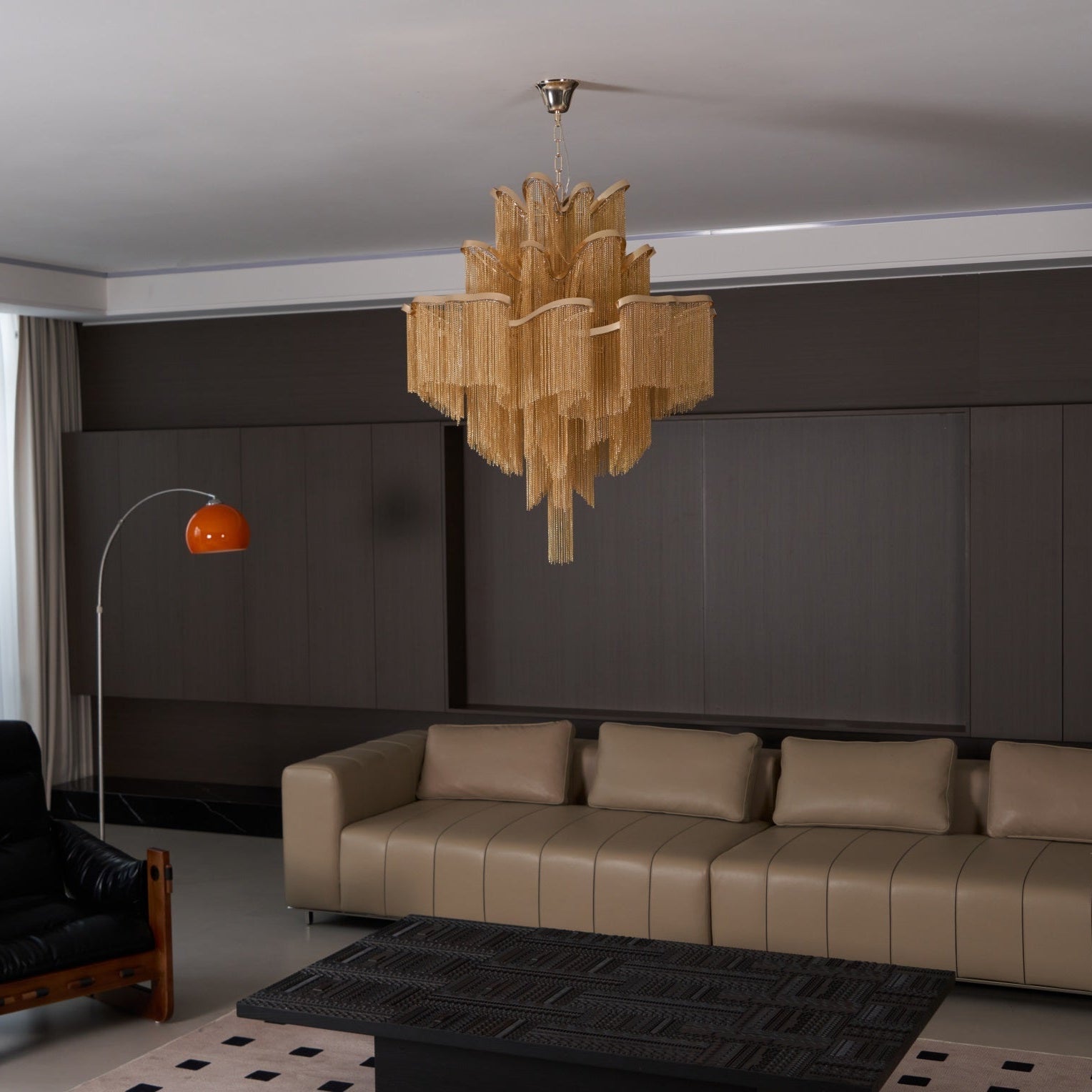 Lustra Pendant Lamp Stream Chain Nickel-Letslighting
