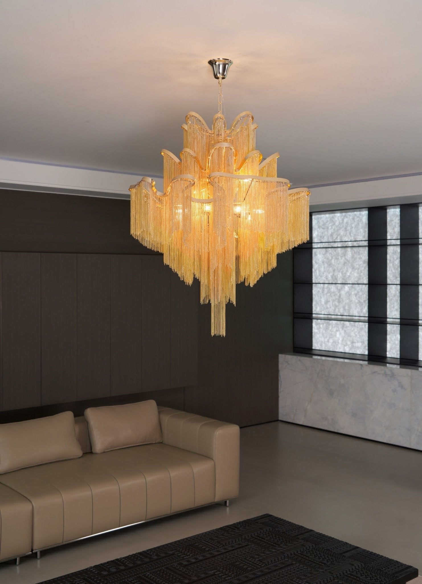 Lustra Pendant Lamp Stream Chain Nickel-Letslighting