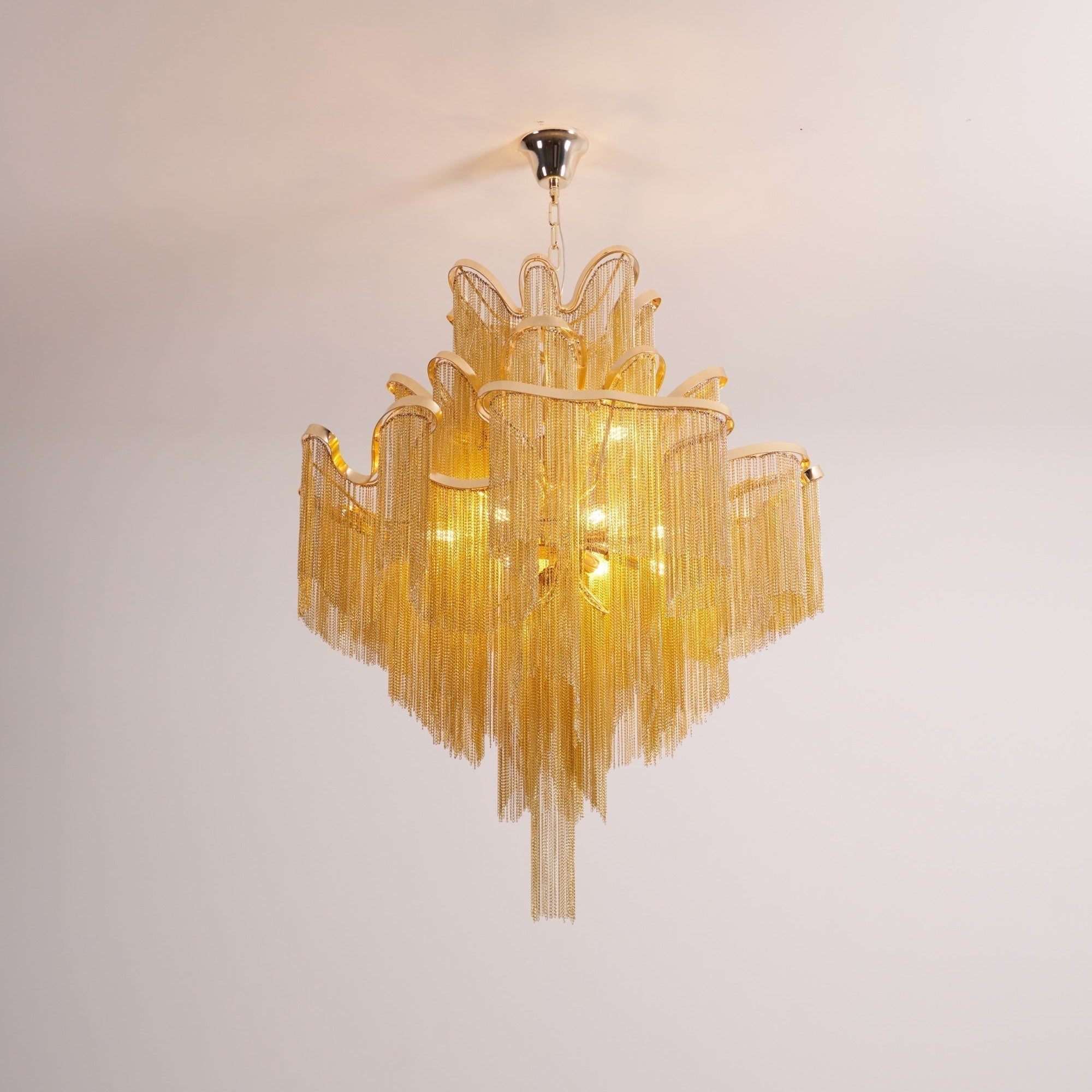 Lustra Pendant Lamp Stream Chain Nickel-Letslighting