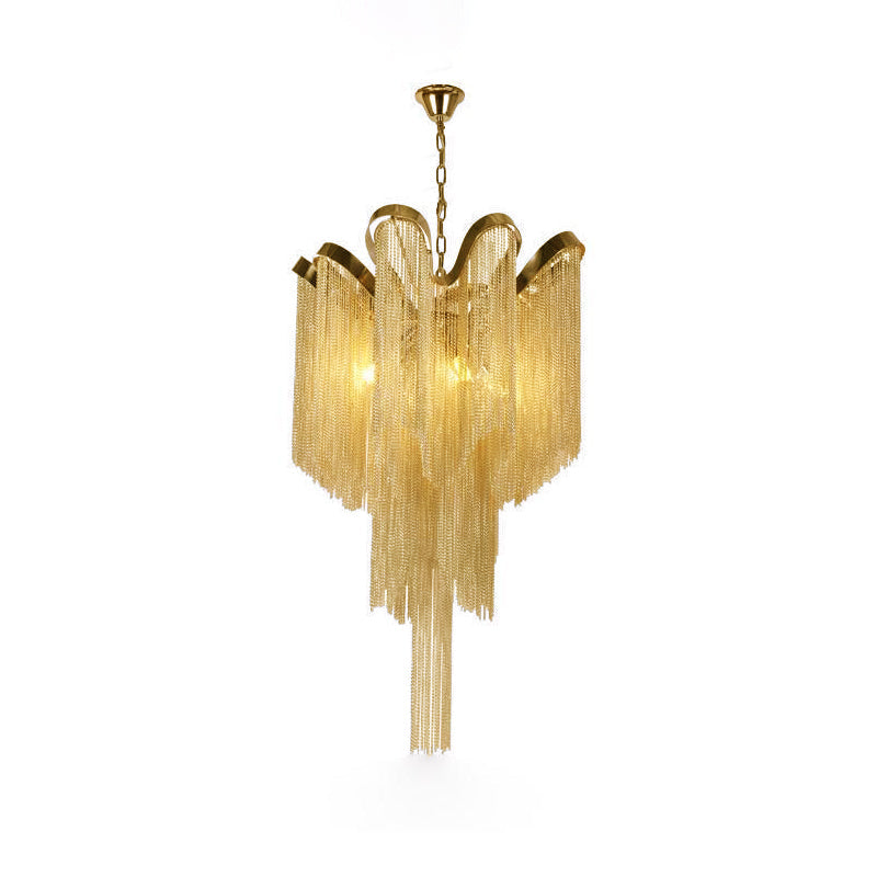 Lustra Pendant Lamp Stream Chain Nickel-Letslighting