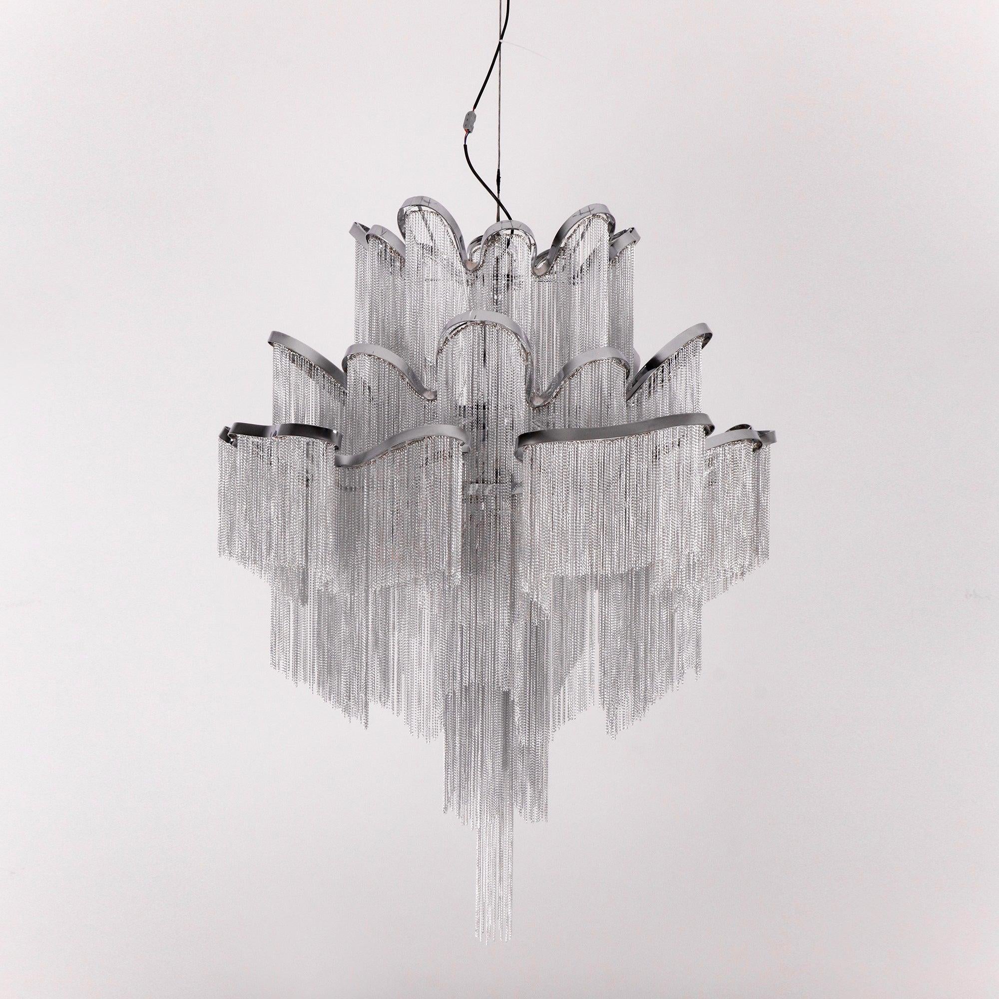 Lustra Pendant Lamp Stream Chain Nickel-Letslighting