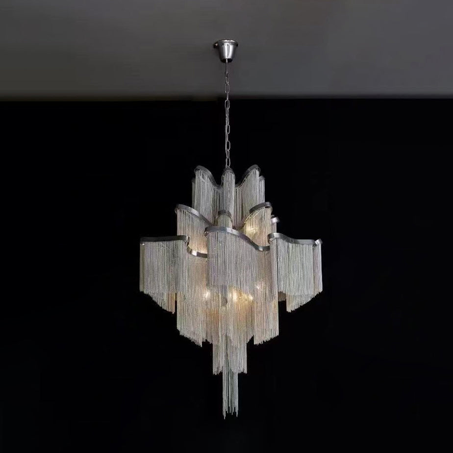 Lustra Pendant Lamp Stream Chain Nickel-Letslighting