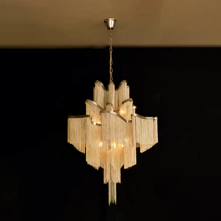 Lustra Pendant Lamp Stream Chain Nickel-Letslighting