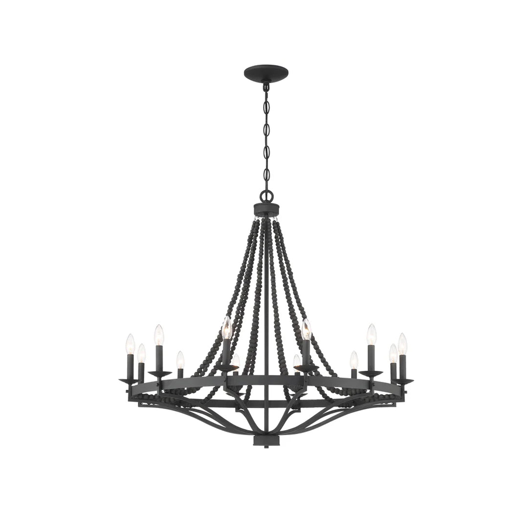 Isoren Industrieller Vintage Kronleuchter aus Holz-Letslighting