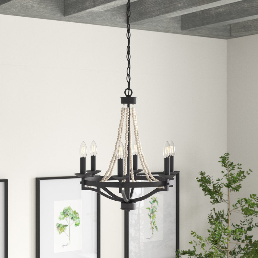 Isoren Industrieller Vintage Kronleuchter aus Holz-Letslighting
