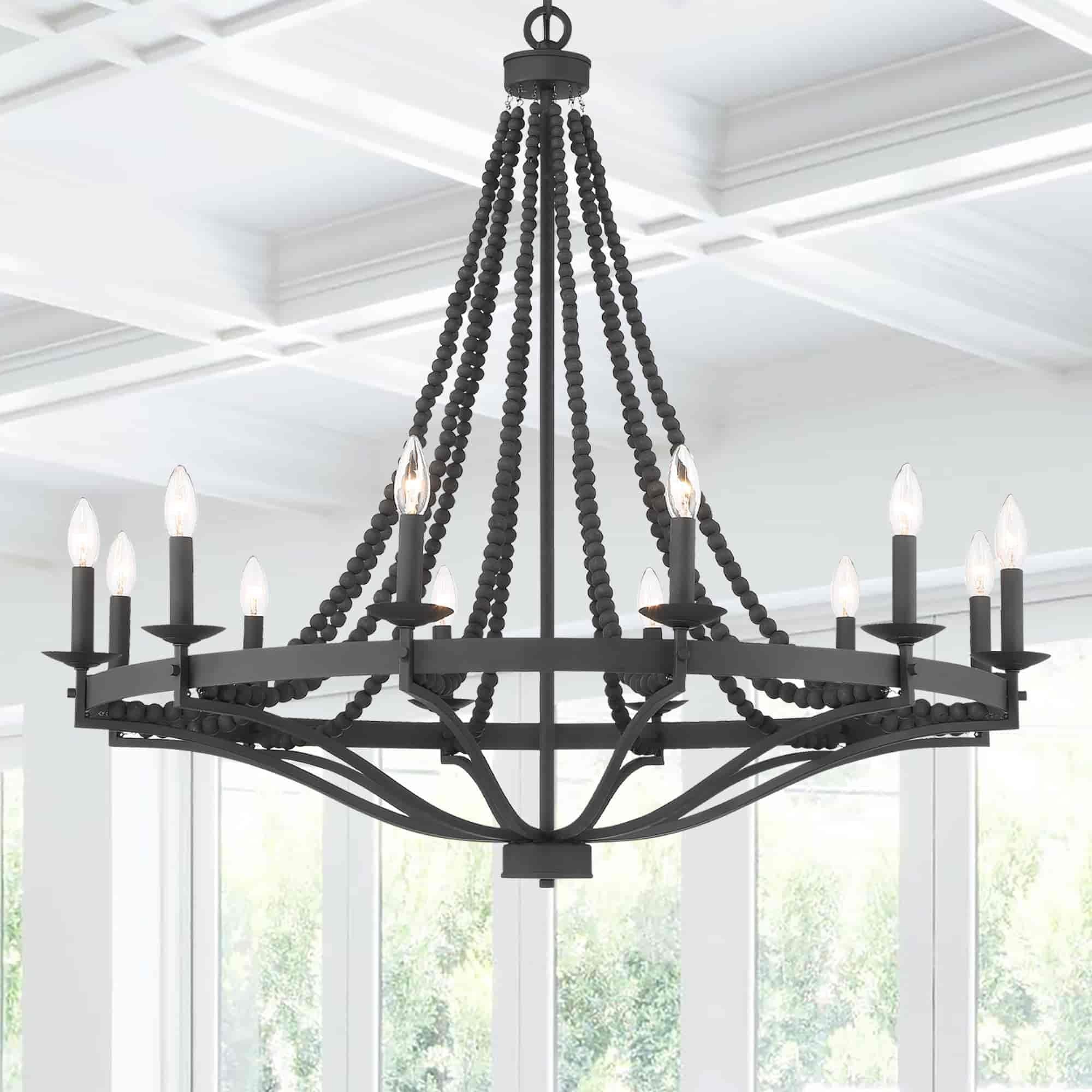 Isoren Industrieller Vintage Kronleuchter aus Holz-Letslighting