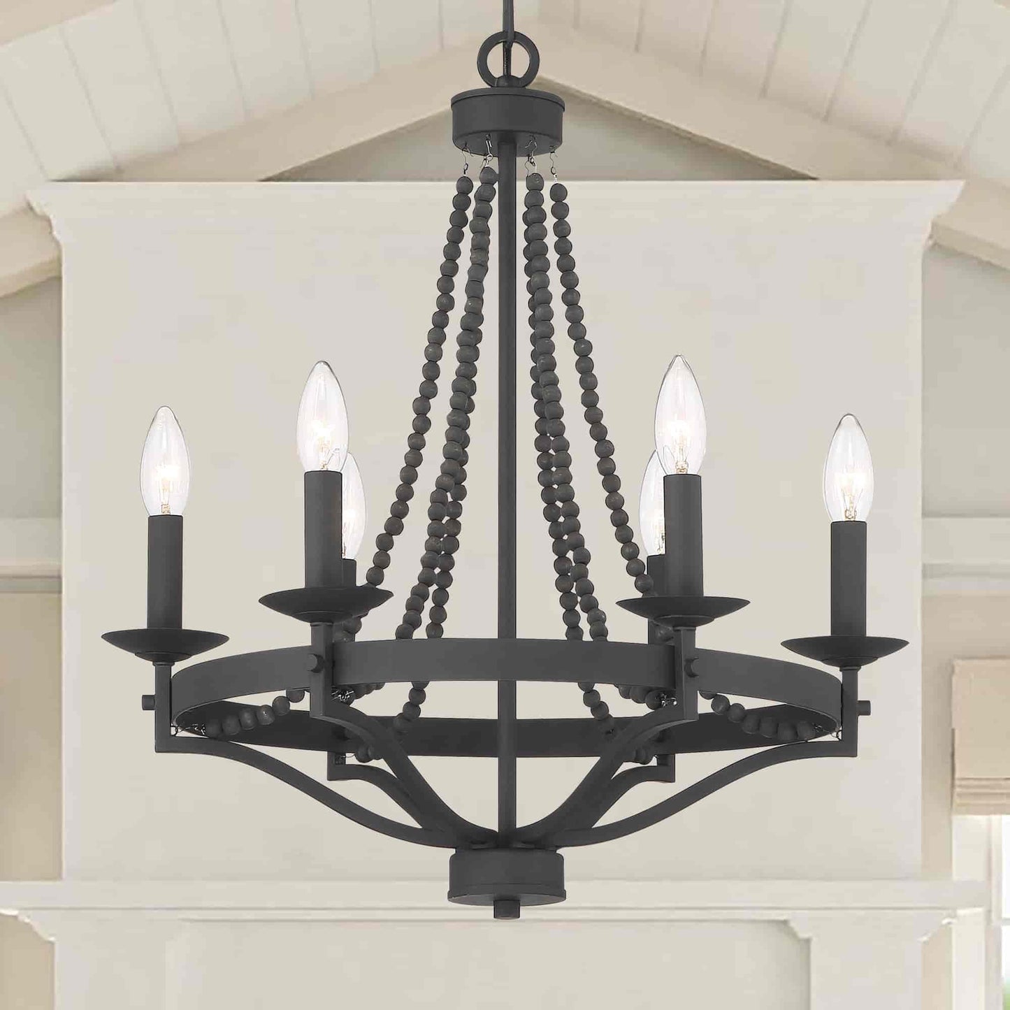 Isoren Industrieller Vintage Kronleuchter aus Holz-Letslighting
