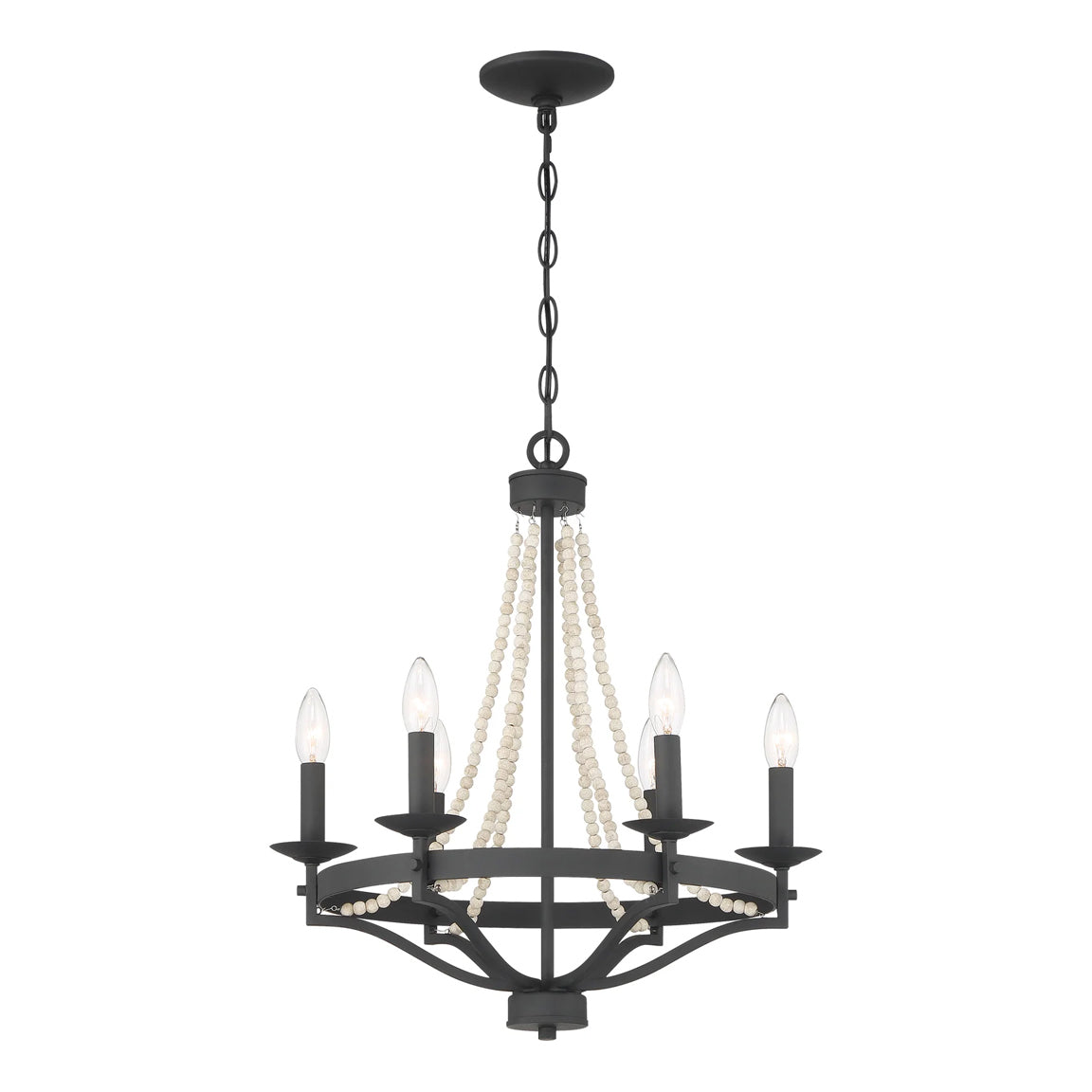 Isoren Industrieller Vintage Kronleuchter aus Holz-Letslighting