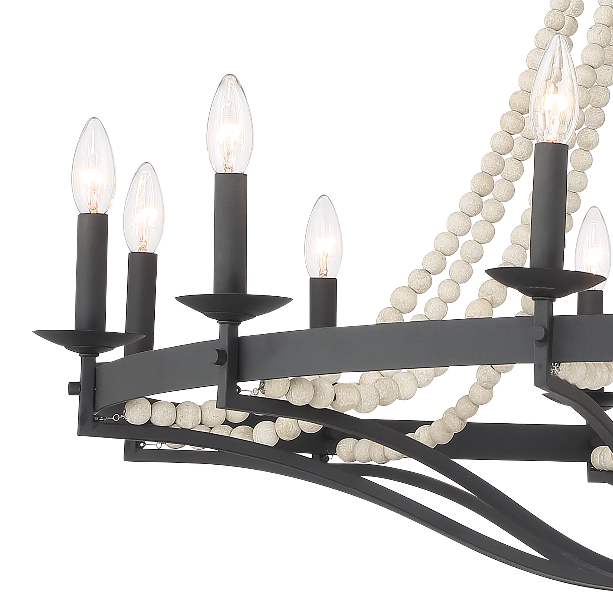 Isoren Industrieller Vintage Kronleuchter aus Holz-Letslighting