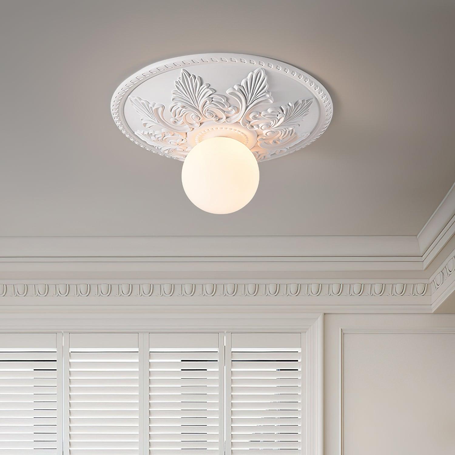 Deckenleuchte Harz Baldachin Glas Globus Klassisch Verziert-Letslighting