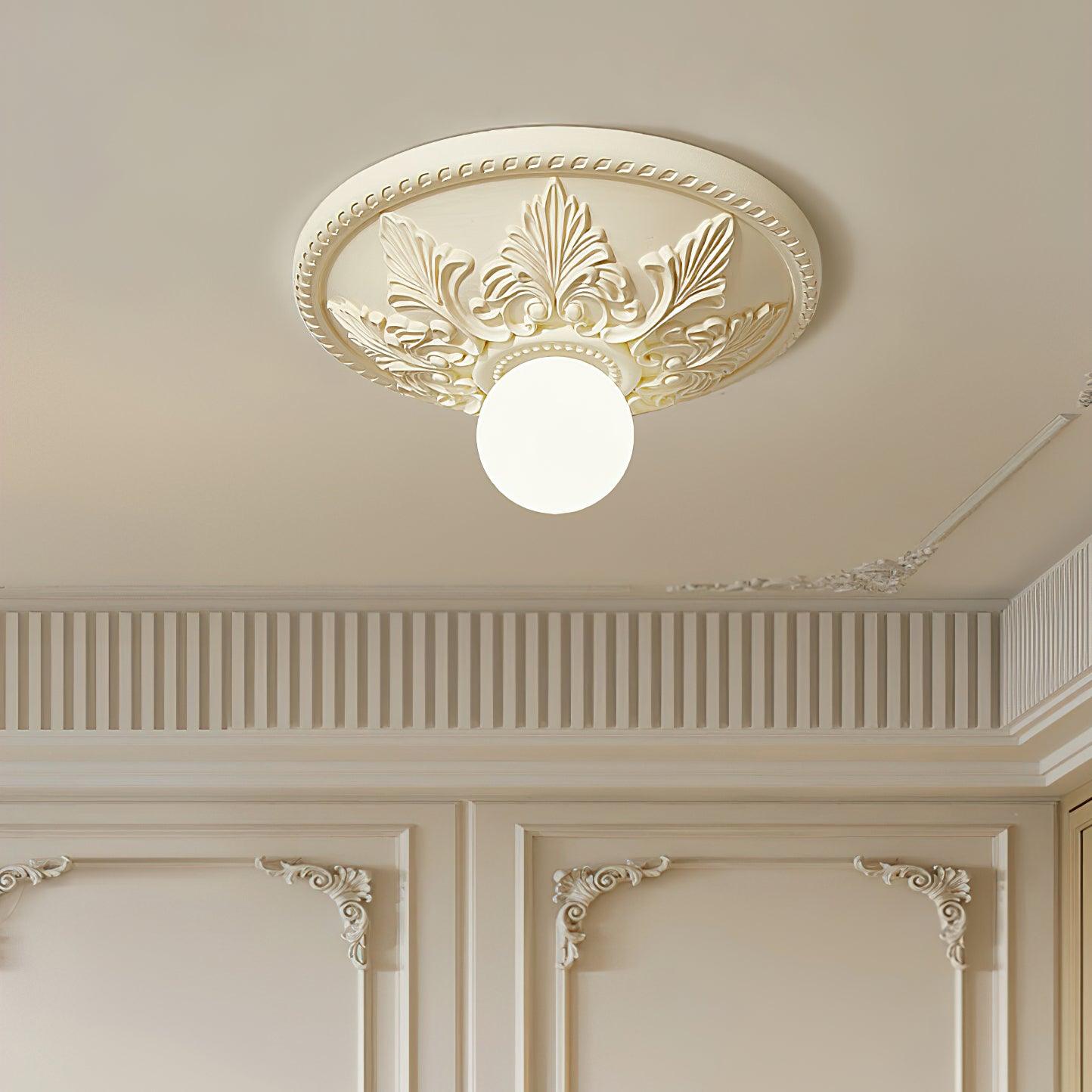 Deckenleuchte Harz Baldachin Glas Globus Klassisch Verziert-Letslighting