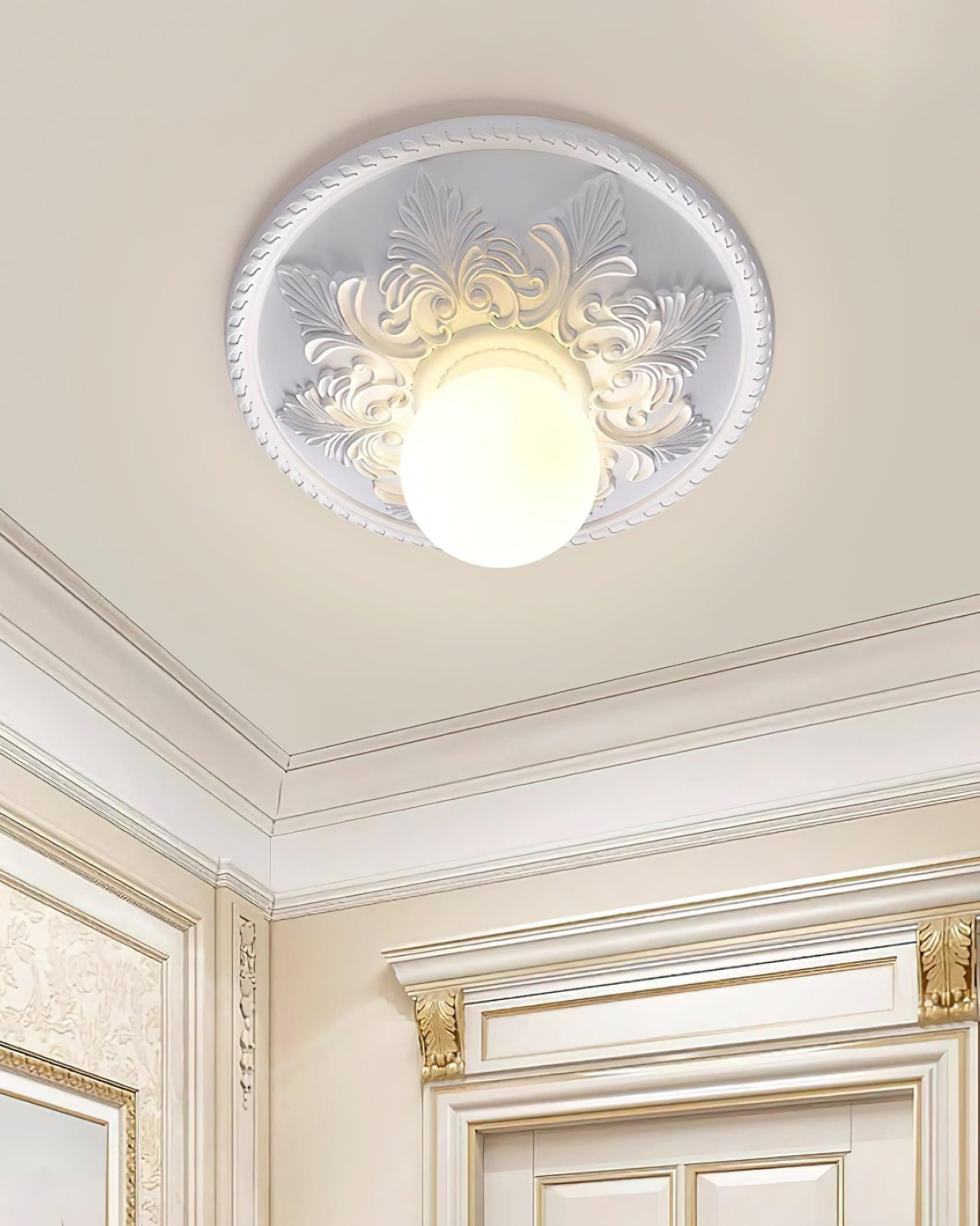 Deckenleuchte Harz Baldachin Glas Globus Klassisch Verziert-Letslighting