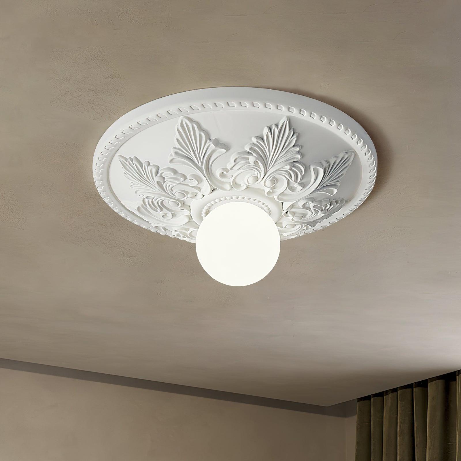 Deckenleuchte Harz Baldachin Glas Globus Klassisch Verziert-Letslighting