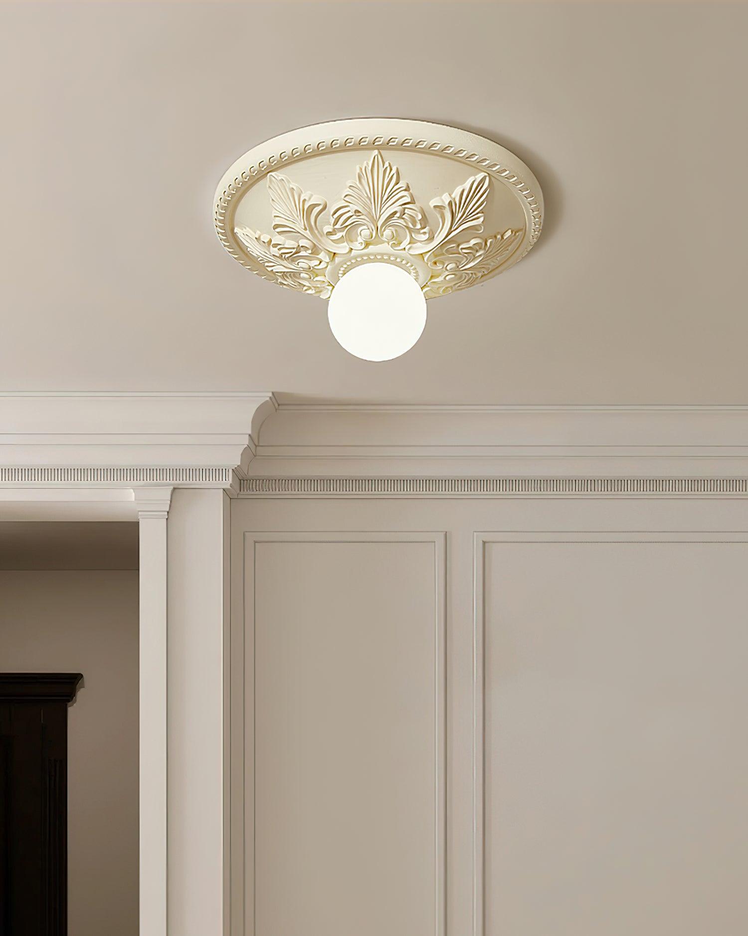 Deckenleuchte Harz Baldachin Glas Globus Klassisch Verziert-Letslighting