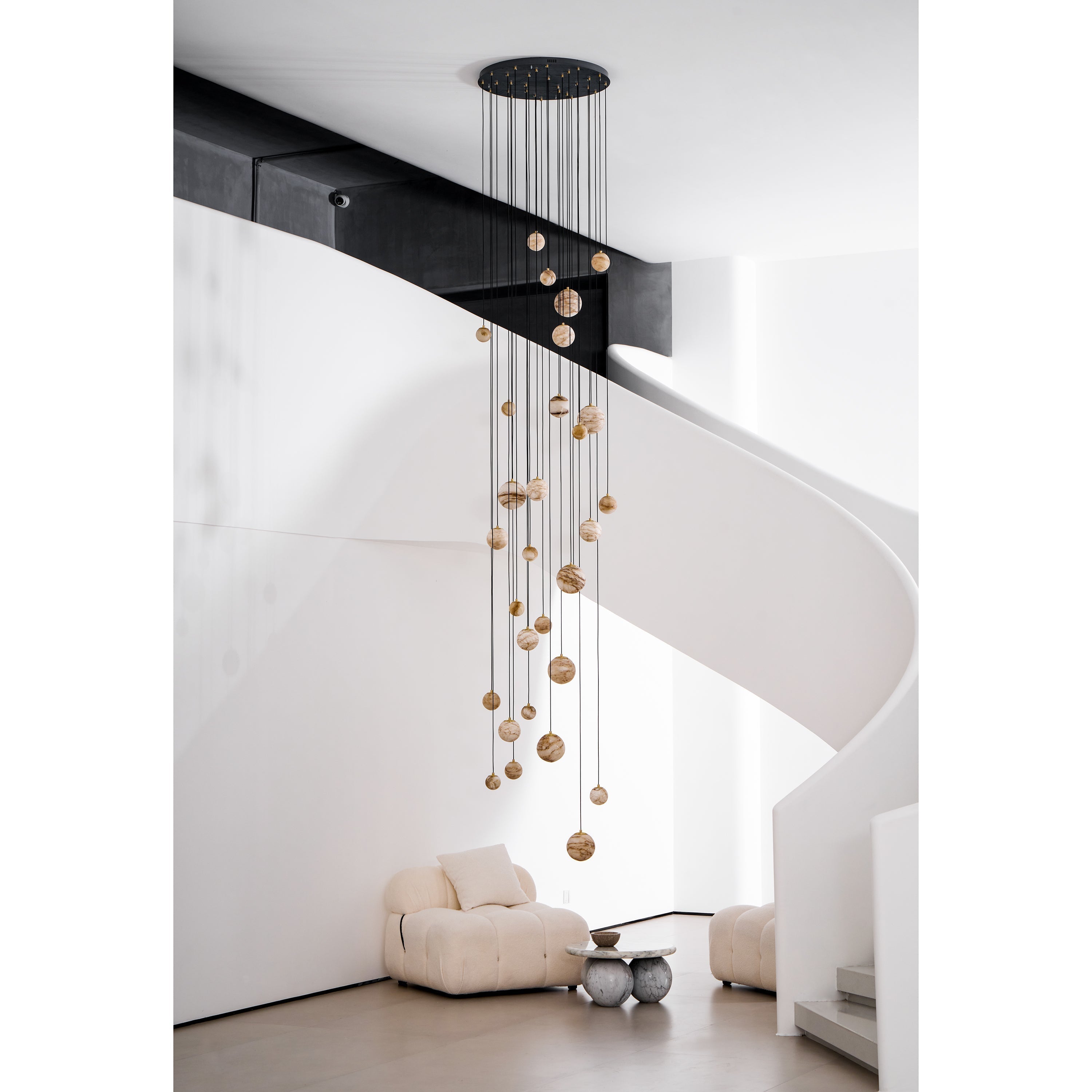 Arsorarae Modern Minimalist Cluster Alabaster Chandelier - Letslighting