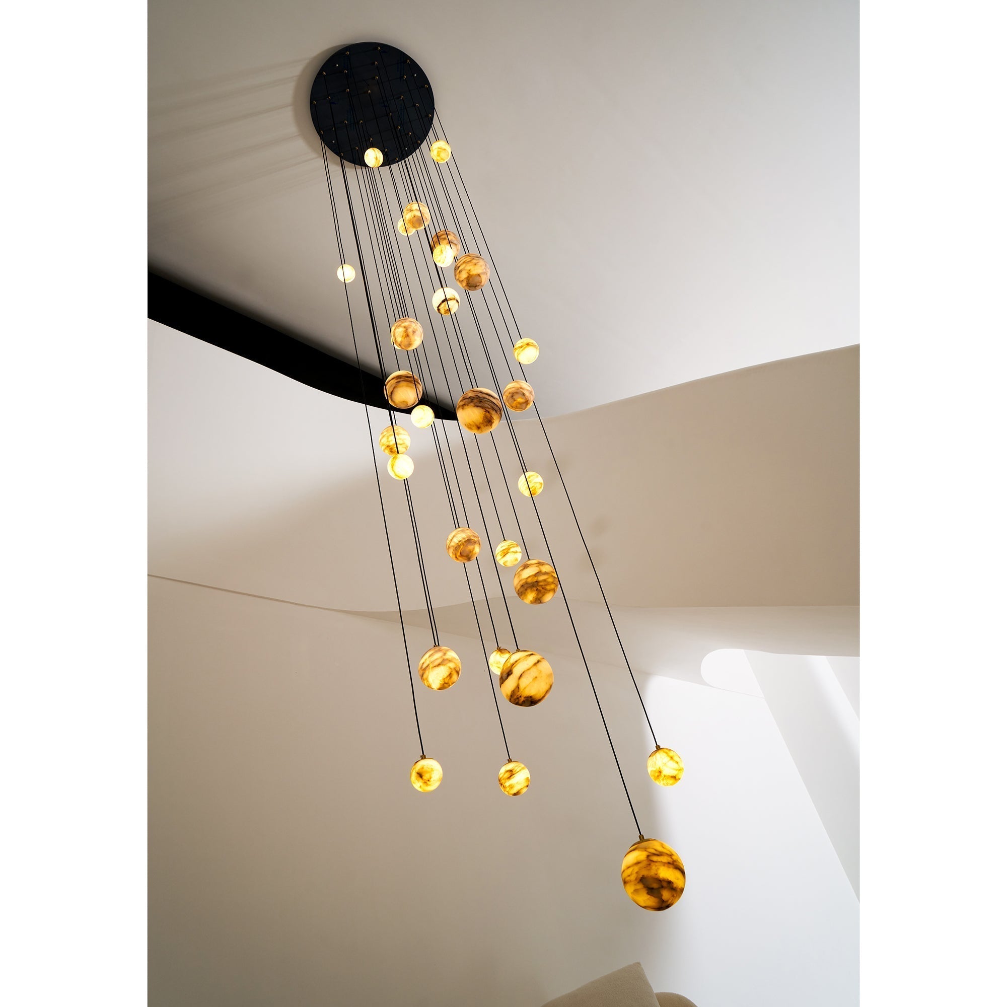 Arsorarae Modern Minimalist Cluster Alabaster Chandelier - Letslighting