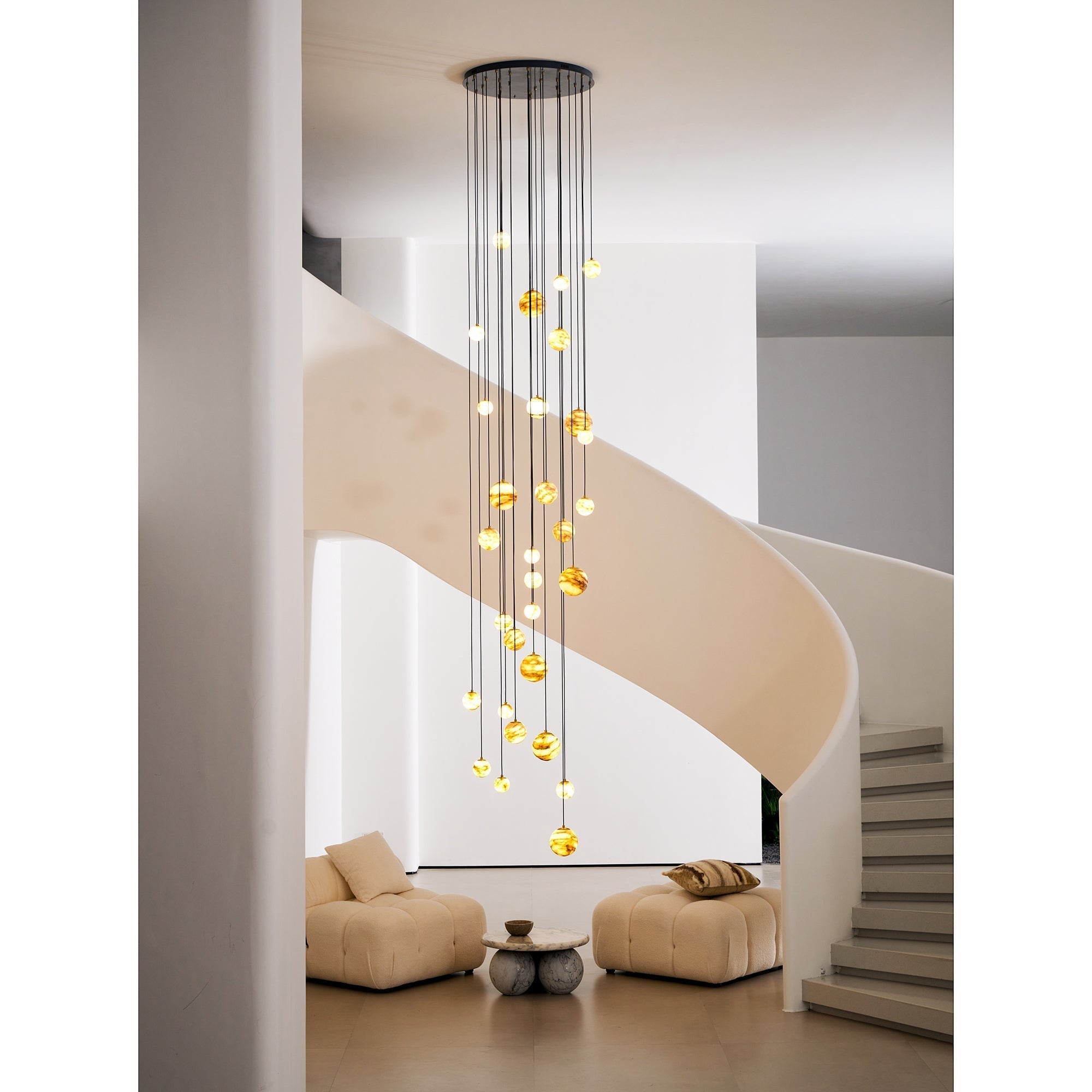 Arsorarae Modern Minimalist Cluster Alabaster Chandelier - Letslighting