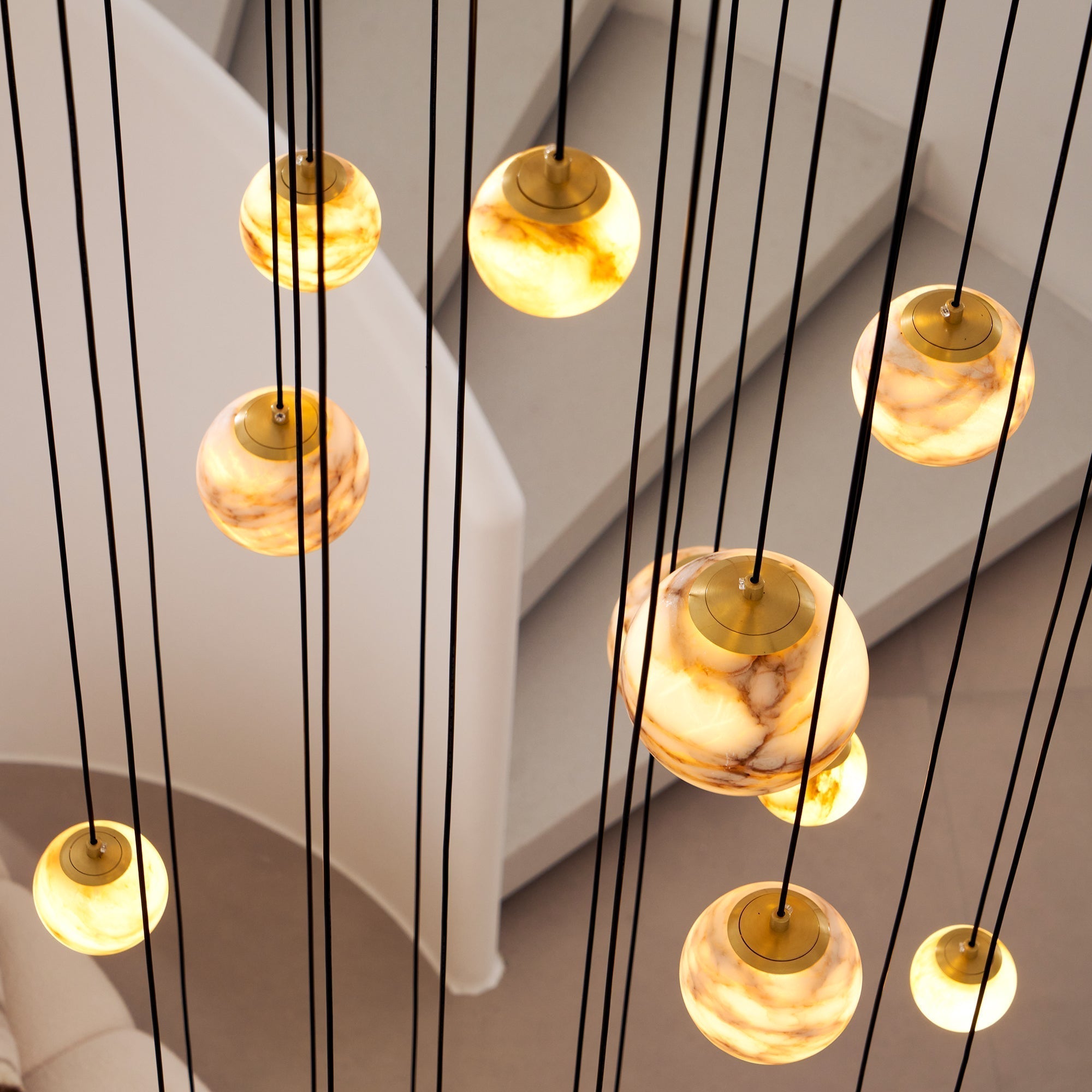 Arsorarae Modern Minimalist Cluster Alabaster Chandelier - Letslighting