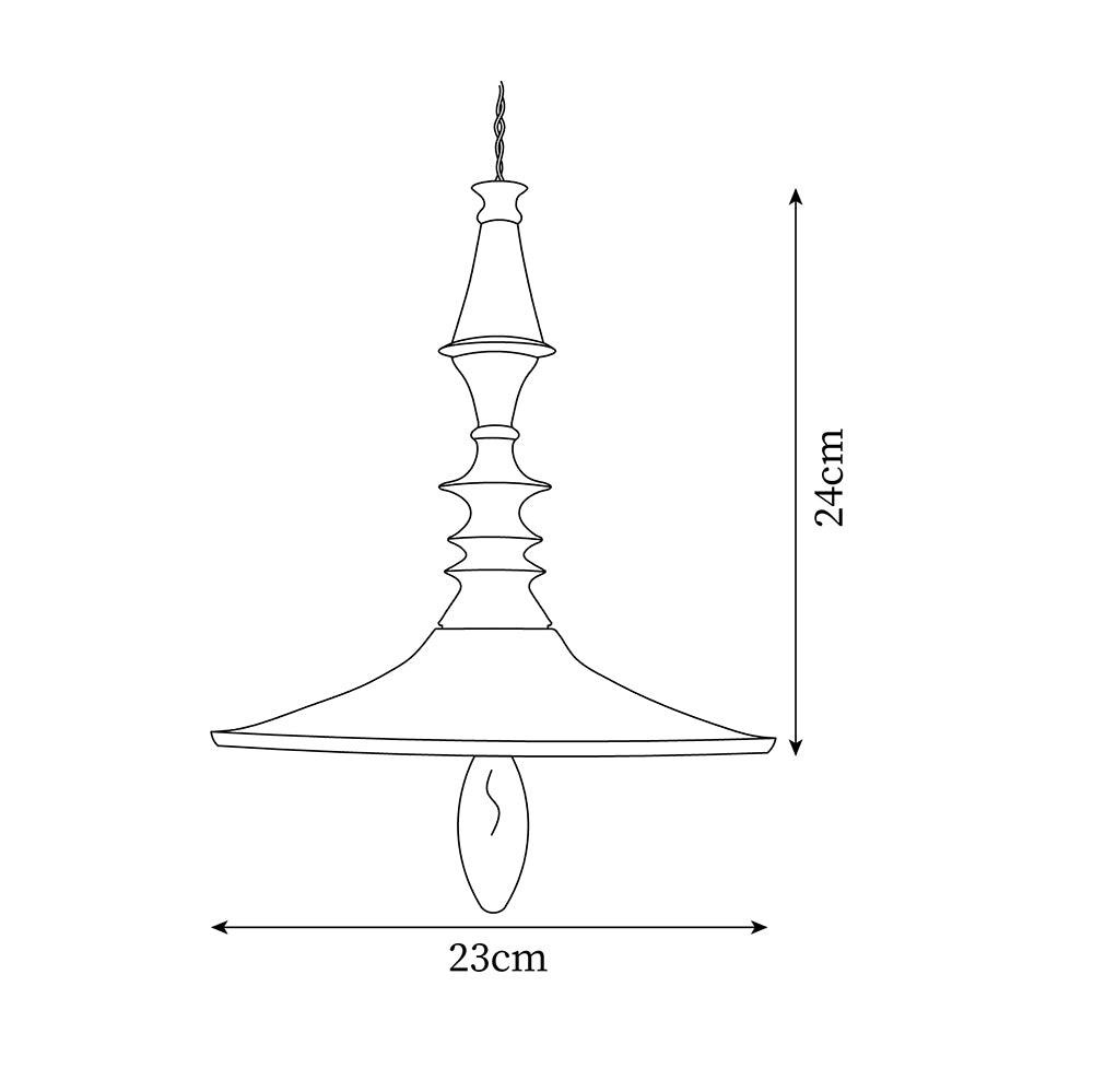 Pendelleuchte Holz Nussbaum Schirm Modern Gemütlich-Letslighting