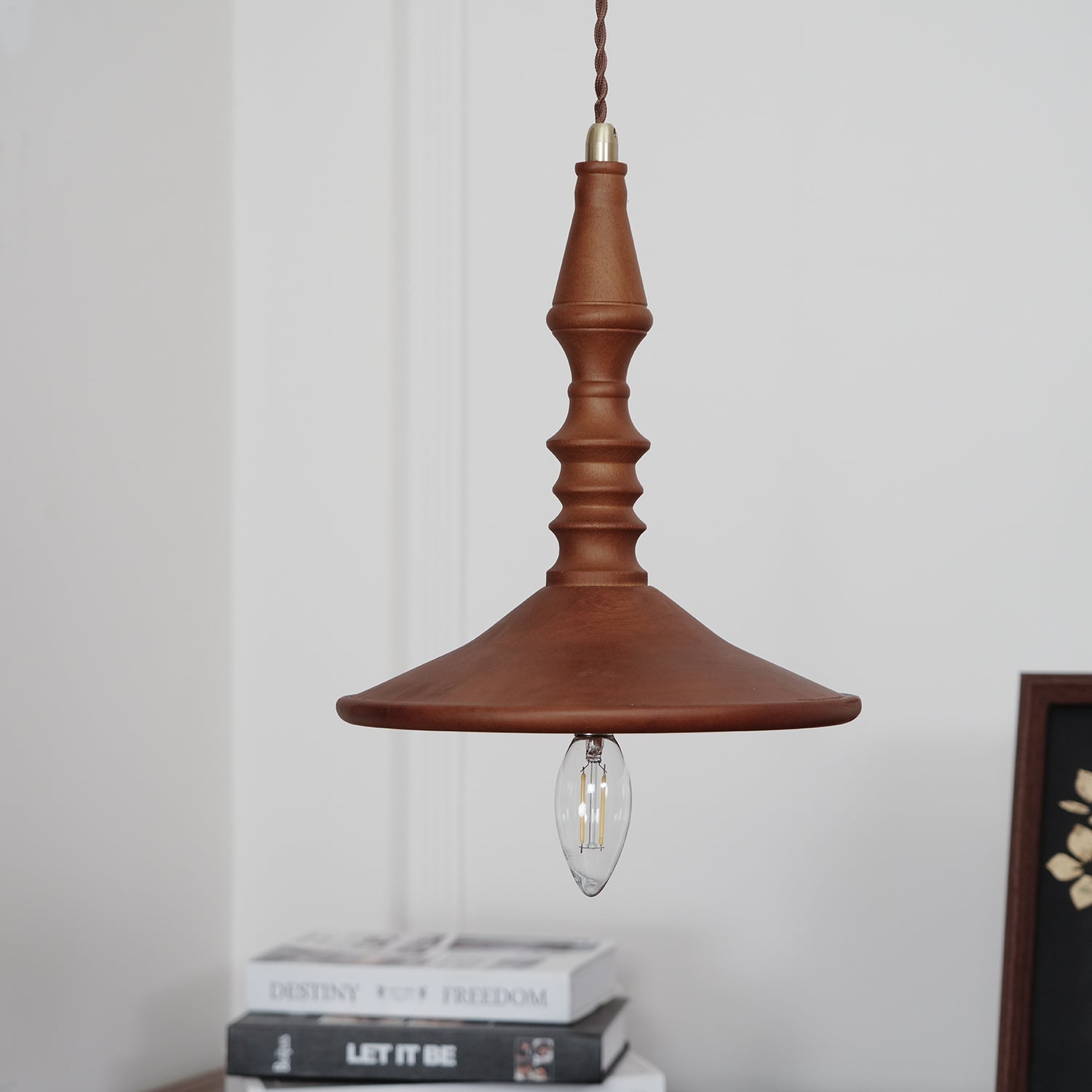 Iraeiel Vintage Minimalistisch Holz Pendelleuchte-Letslighting