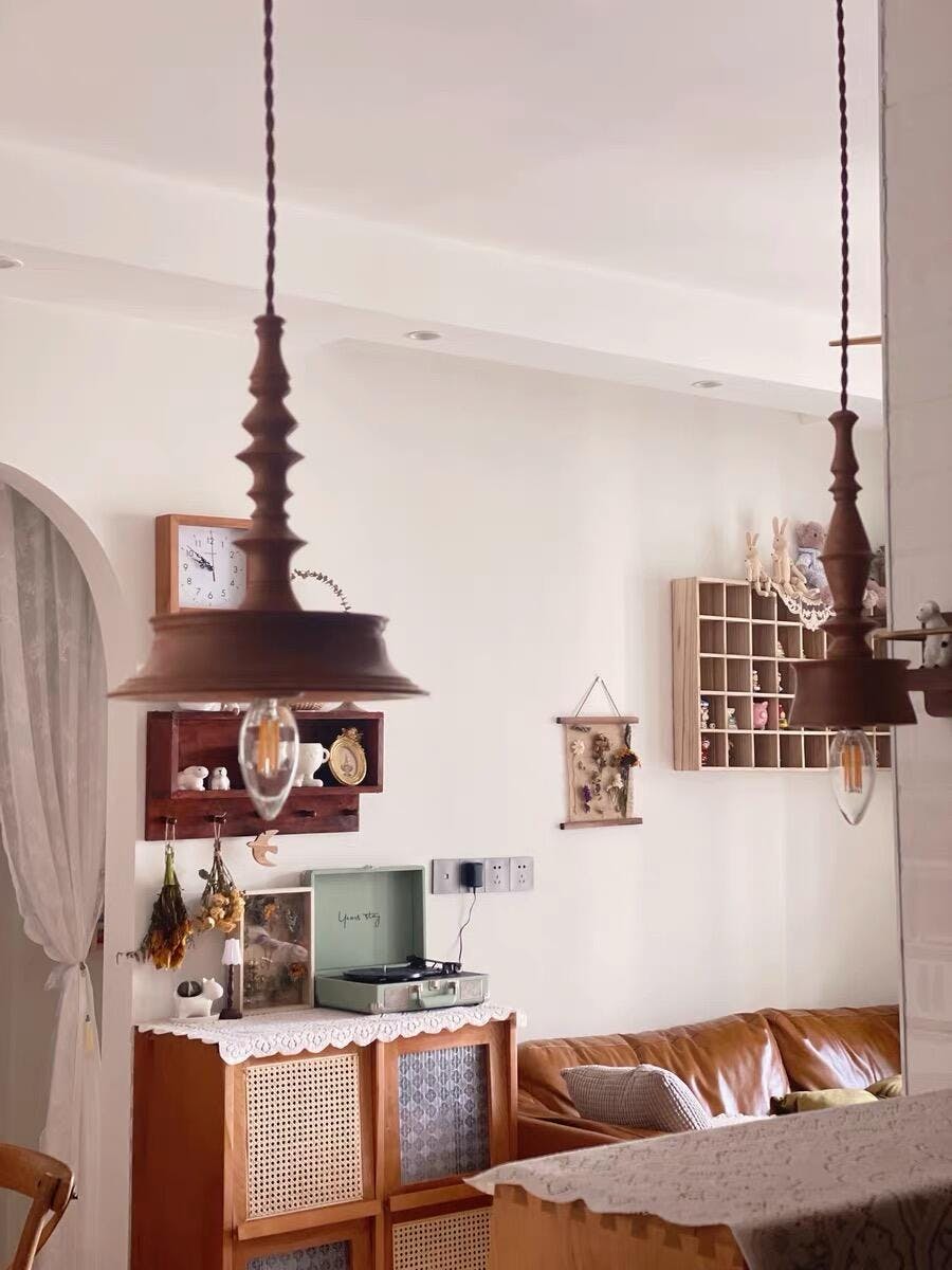 Tessira Holz Industrie Pendelleuchte-Letslighting