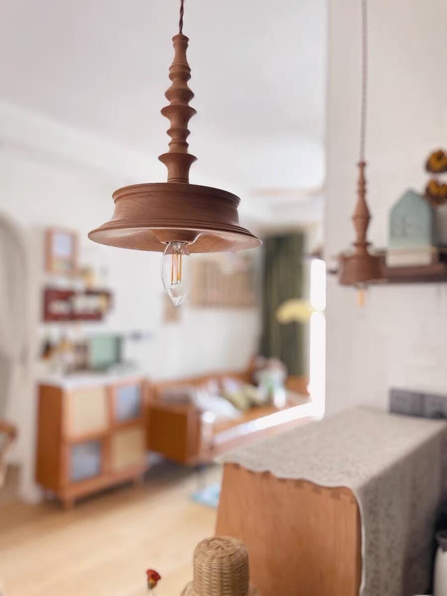 Tessira Holz Industrie Pendelleuchte-Letslighting