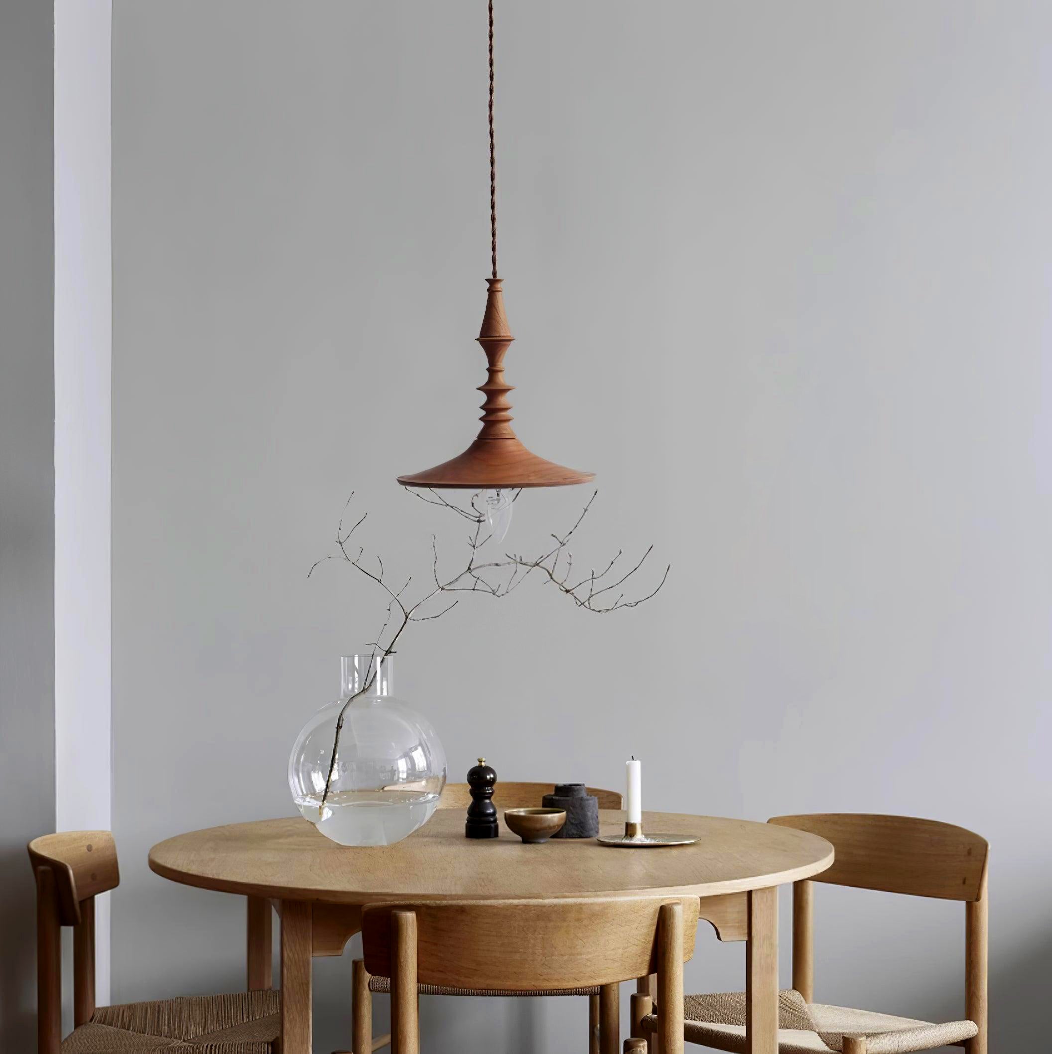 Iraeiel Vintage Minimalistisch Holz Pendelleuchte-Letslighting