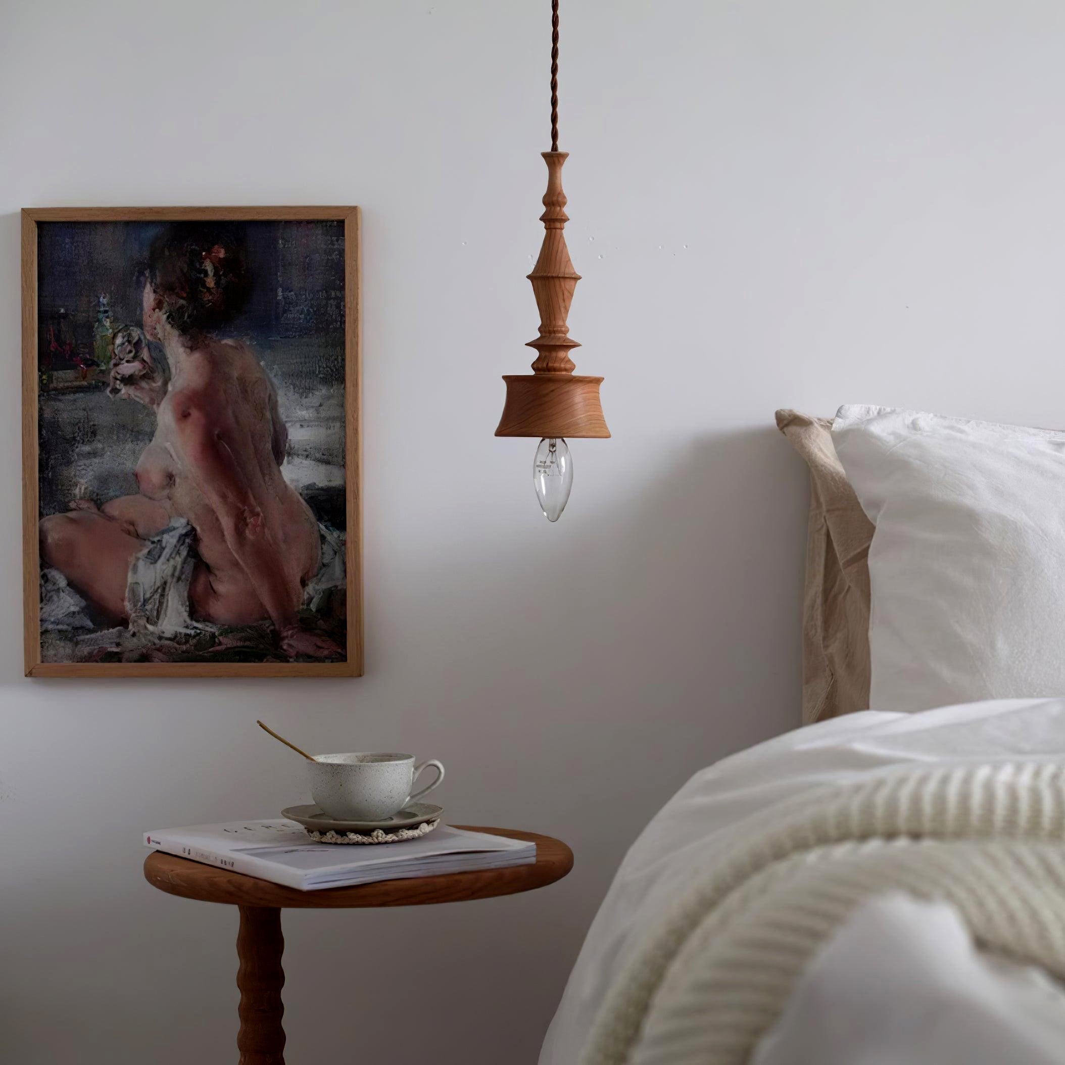 Iraeiel Vintage Minimalistisch Holz Pendelleuchte-Letslighting