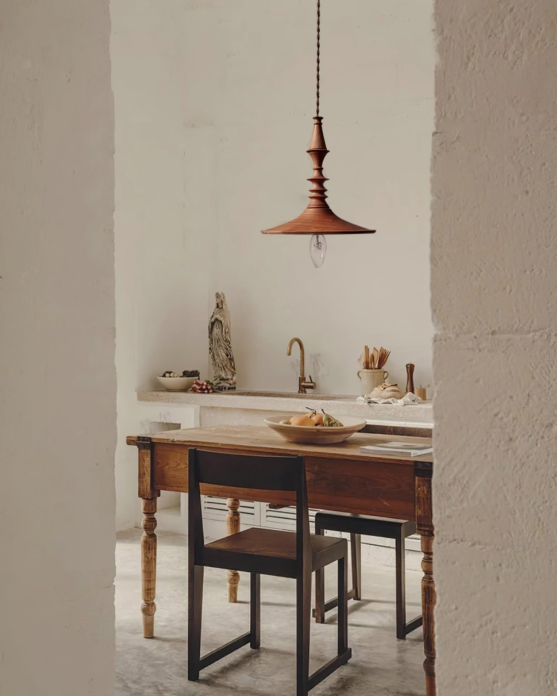 Iraeiel Vintage Minimalistisch Holz Pendelleuchte-Letslighting