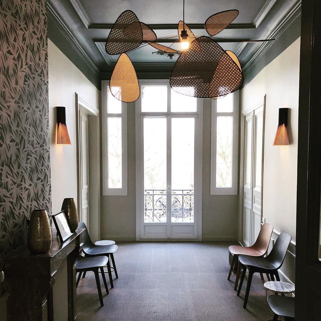 Lustra Kronleuchter Schirm Cannage Suspension Retro-Letslighting