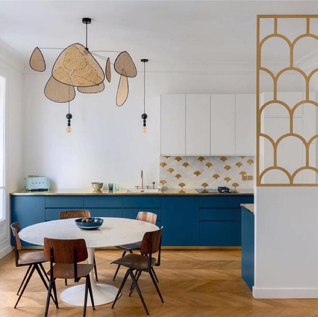 Lustra Kronleuchter Schirm Cannage Suspension Retro-Letslighting