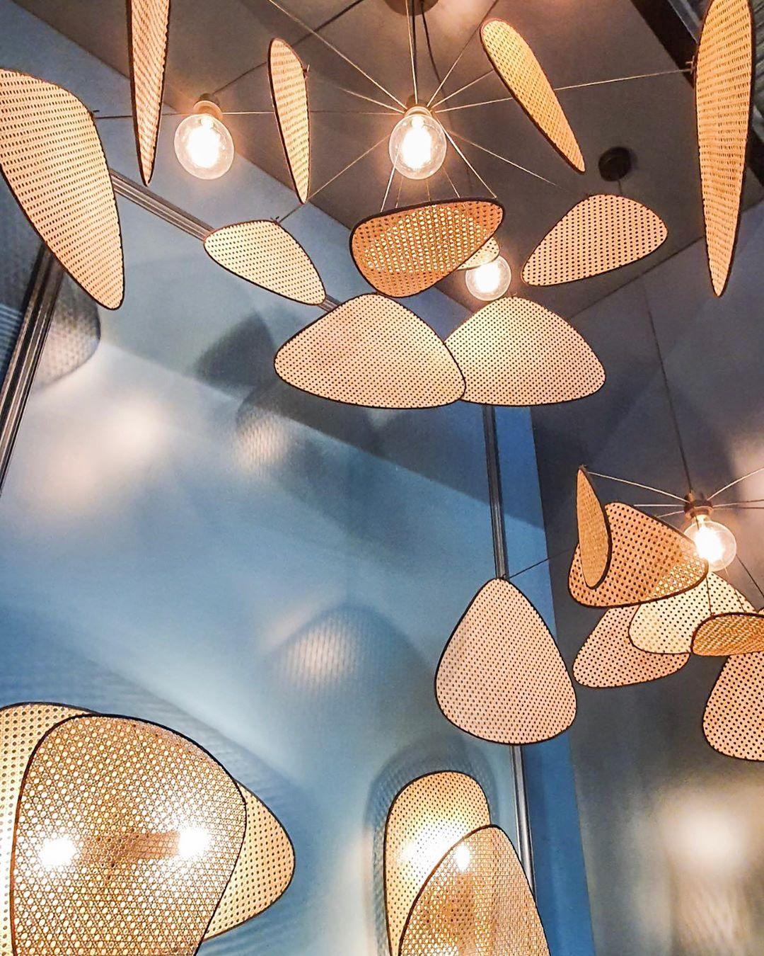 Lustra Kronleuchter Schirm Cannage Suspension Retro-Letslighting