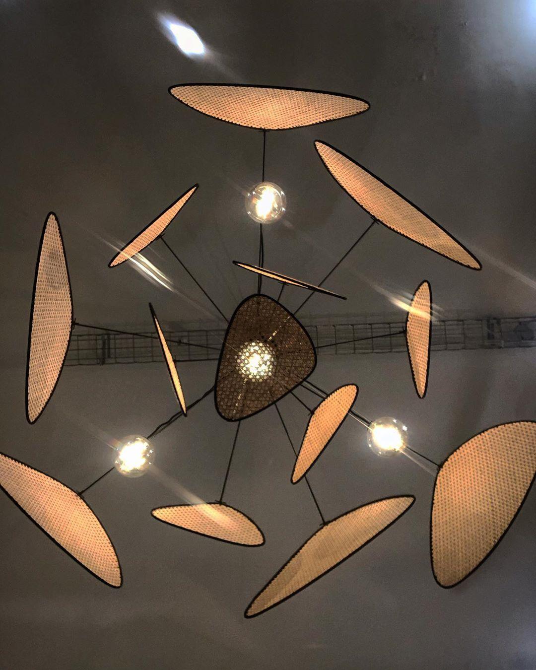Lustra Kronleuchter Schirm Cannage Suspension Retro-Letslighting