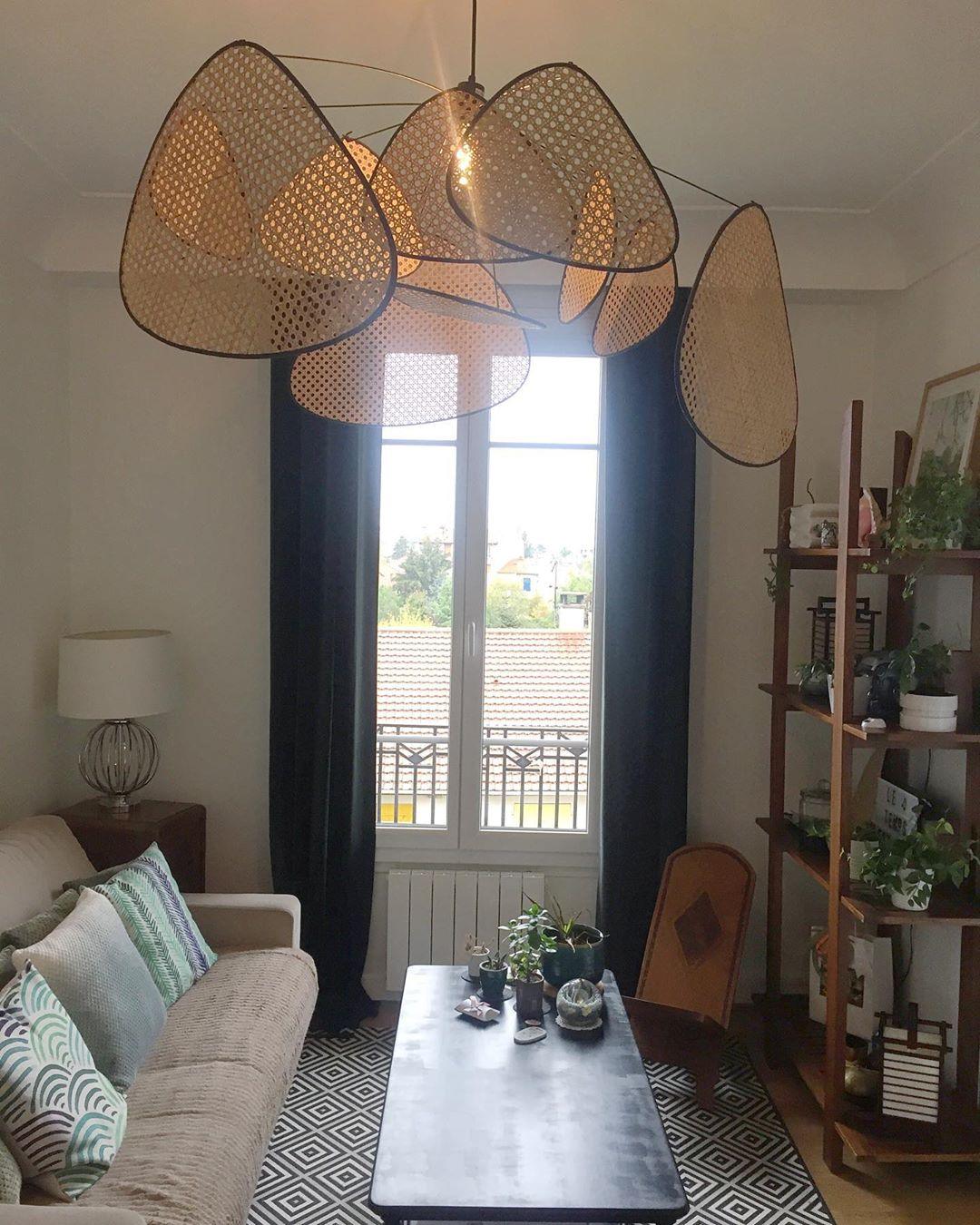 Lustra Kronleuchter Schirm Cannage Suspension Retro-Letslighting
