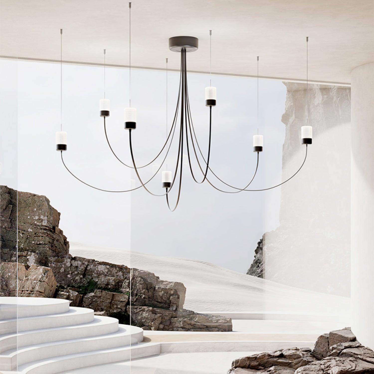 Lustra Kronleuchter Schwingende Eleganz Glas-Letslighting