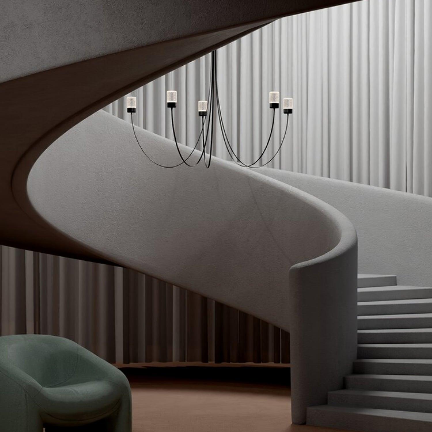 Lustra Kronleuchter Schwingende Eleganz Glas-Letslighting