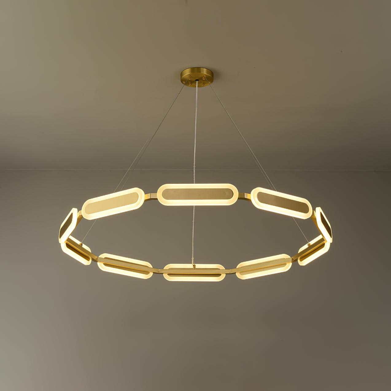 Lustra Kronleuchter Geometrischer Messingring-Letslighting