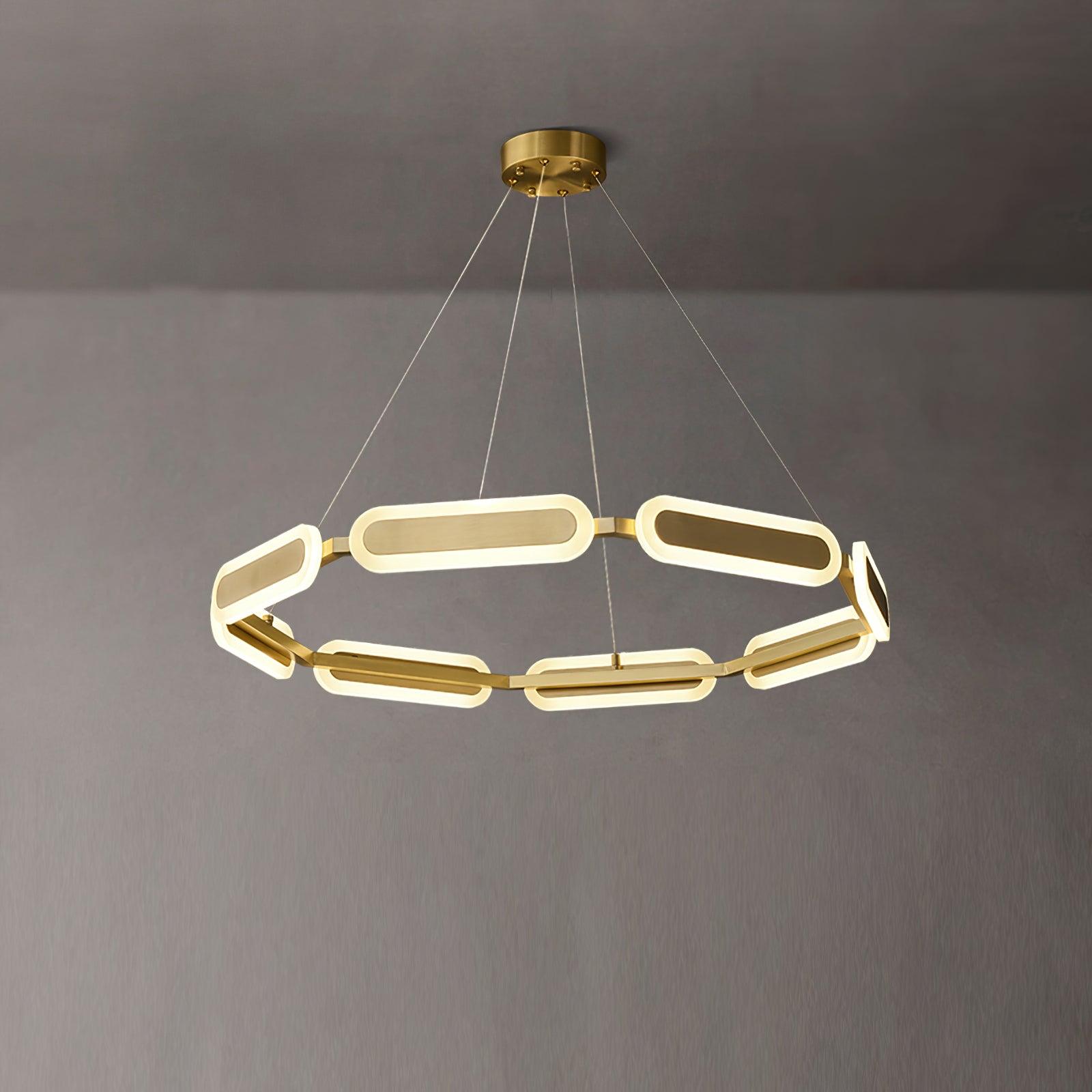 Lustra Kronleuchter Geometrischer Messingring-Letslighting