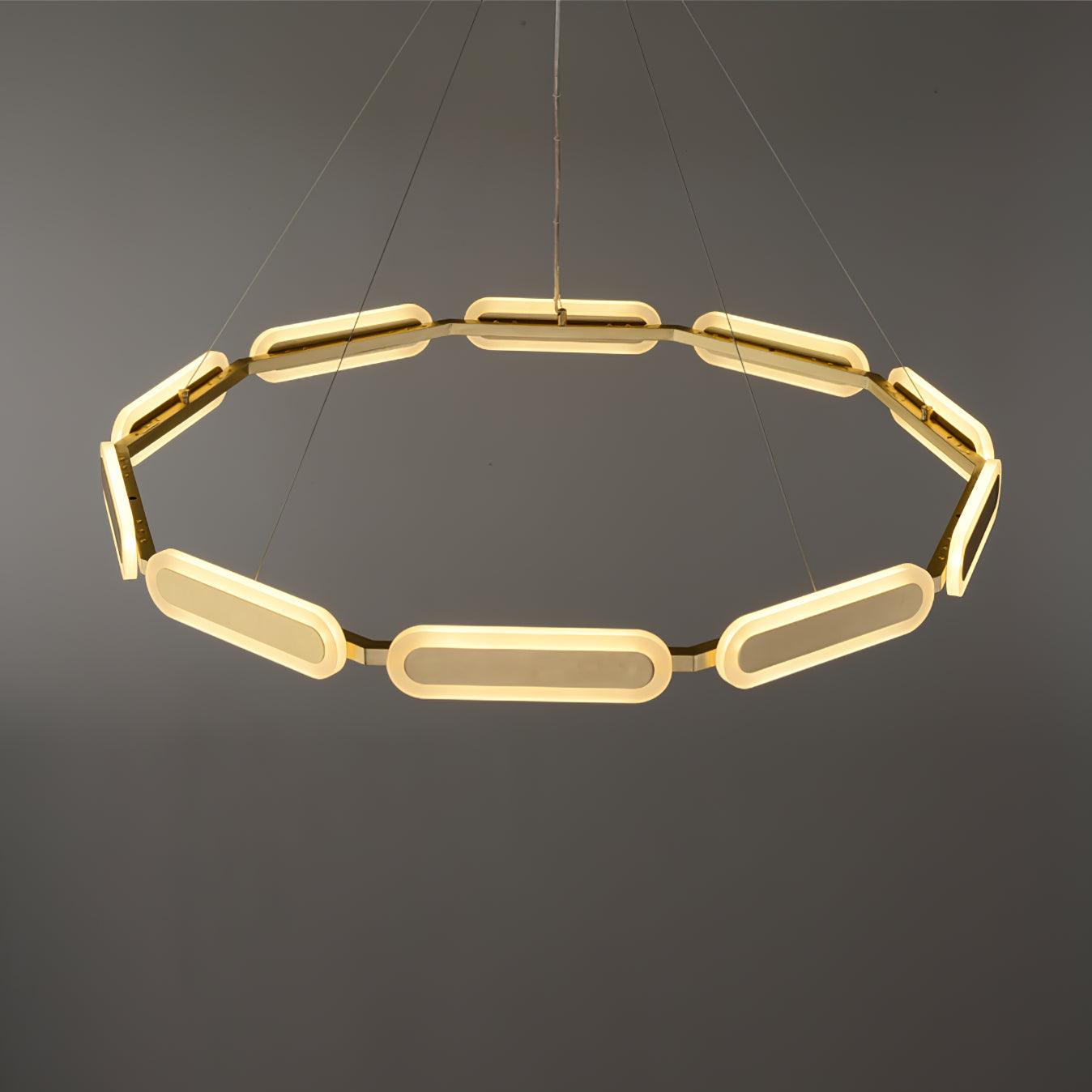 Lustra Kronleuchter Geometrischer Messingring-Letslighting