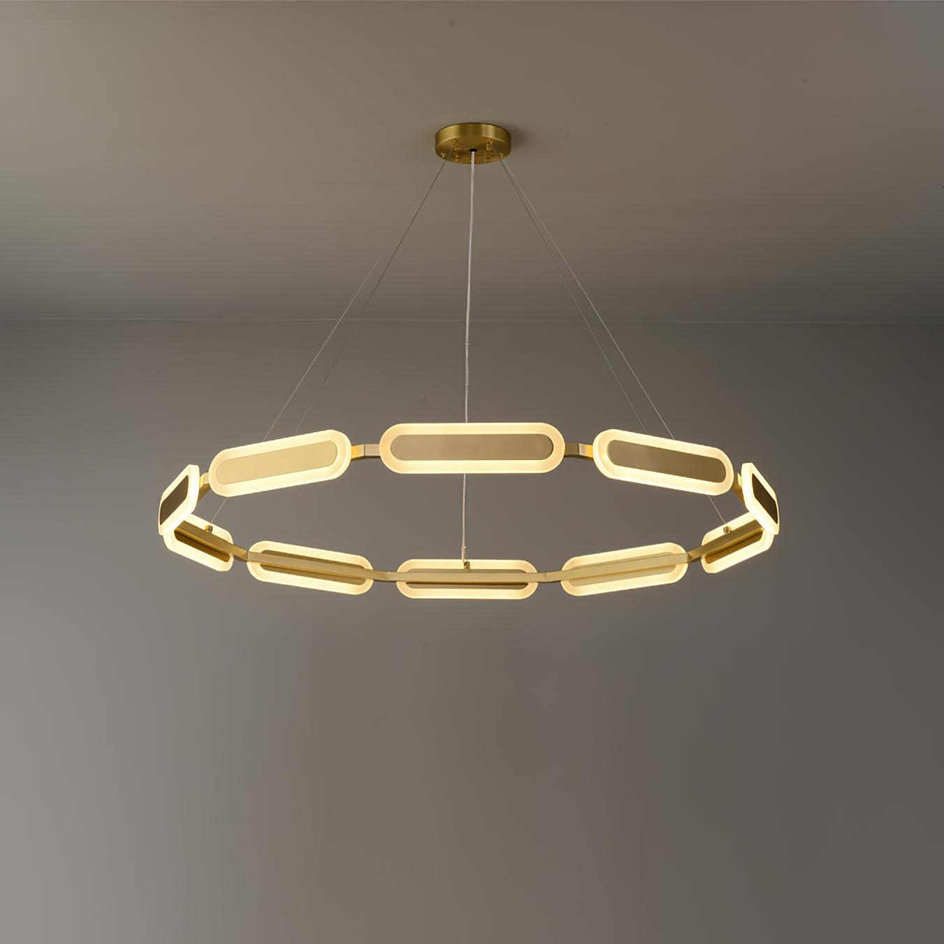 Lustra Kronleuchter Geometrischer Messingring-Letslighting