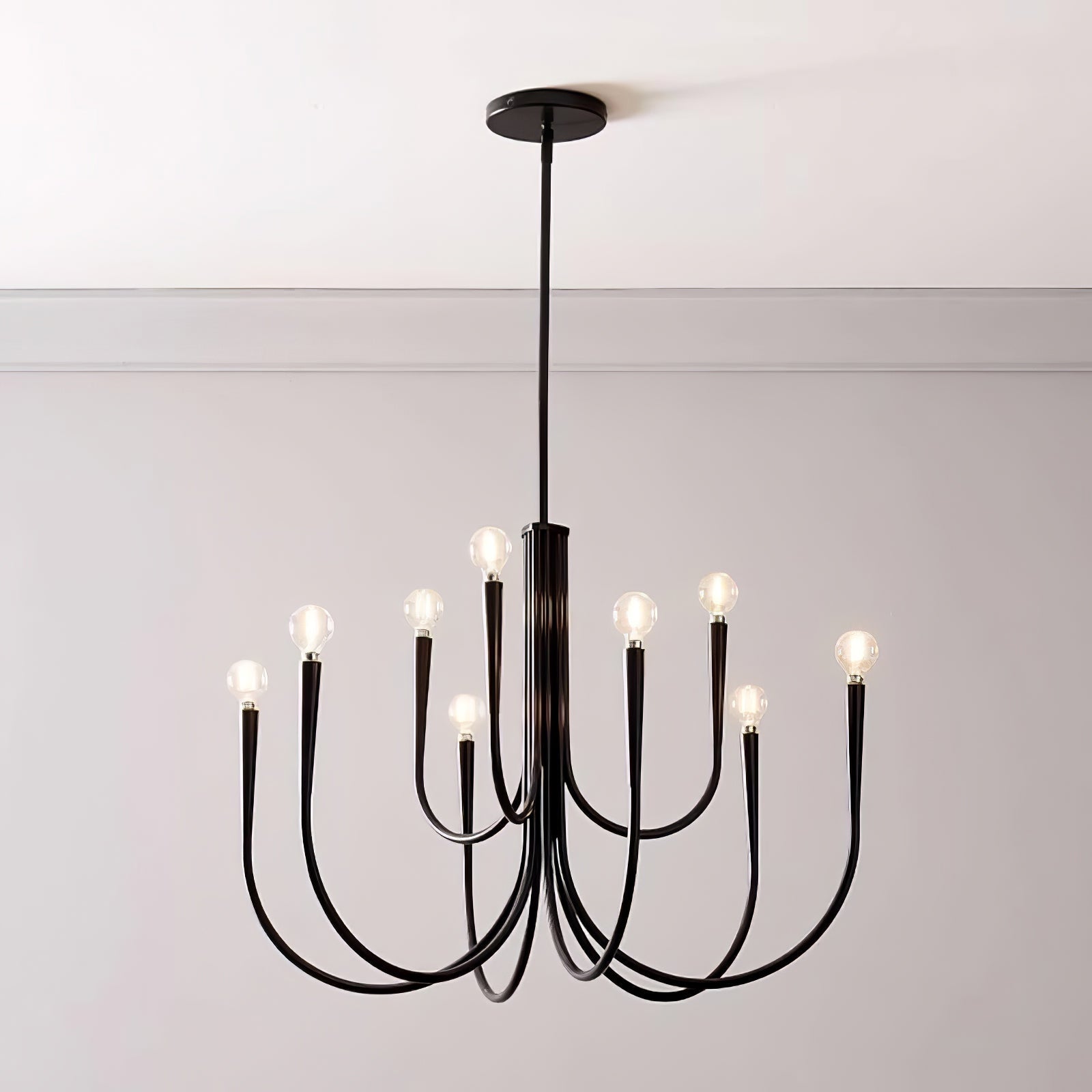Swoop Arm Chandelier - Blowlighting
