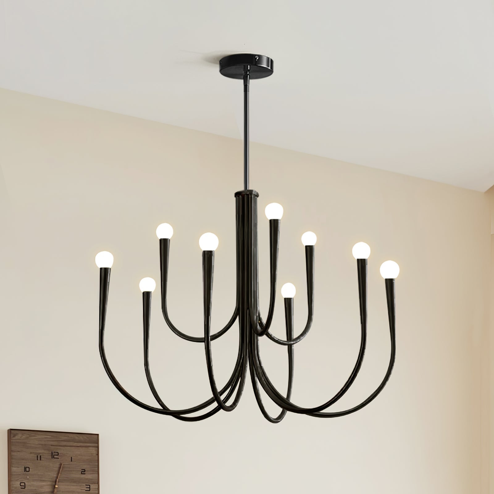 Swoop Arm Chandelier - Blowlighting
