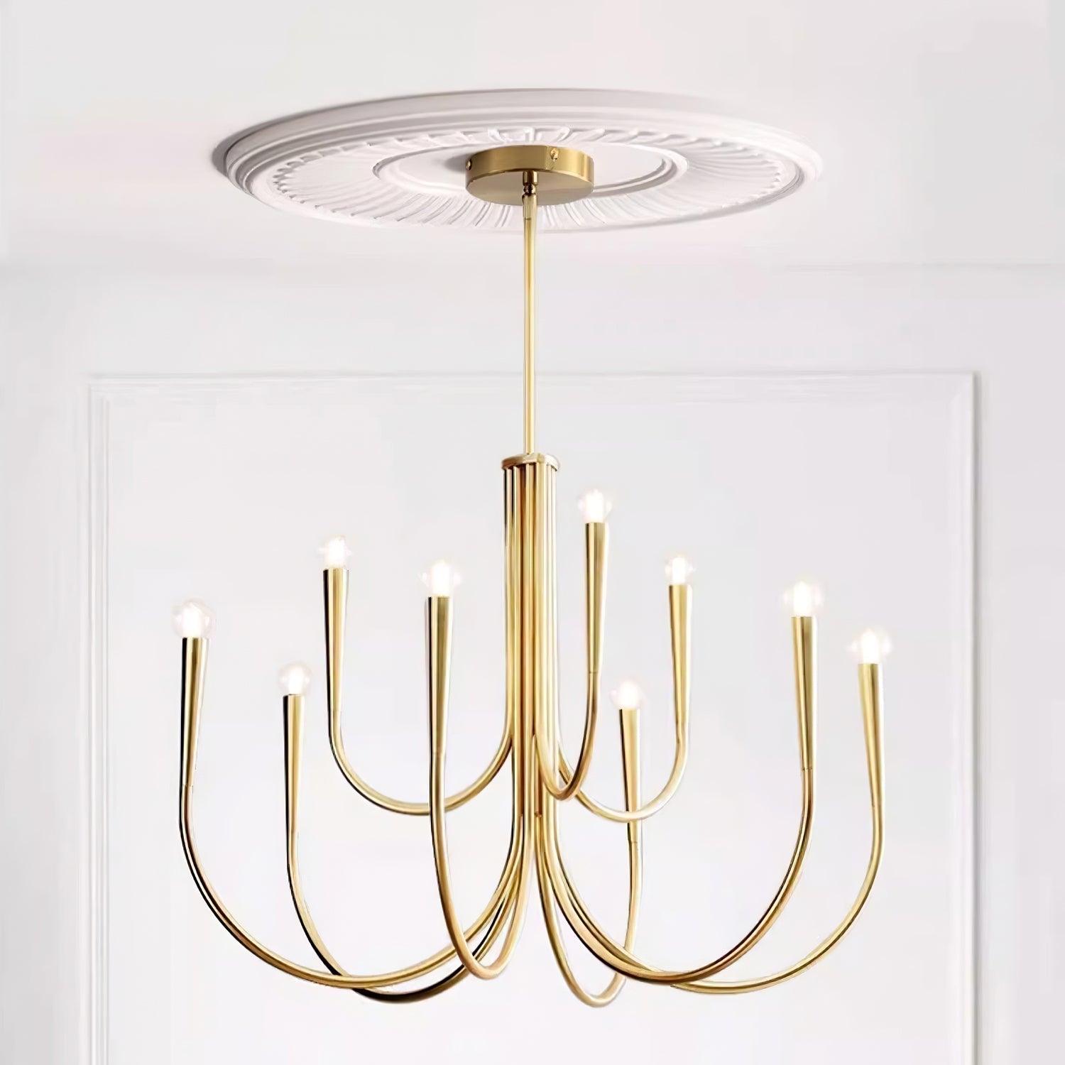 Swoop Arm Chandelier - Blowlighting