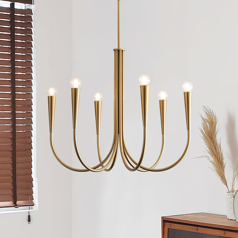 Swoop Arm Chandelier - Blowlighting