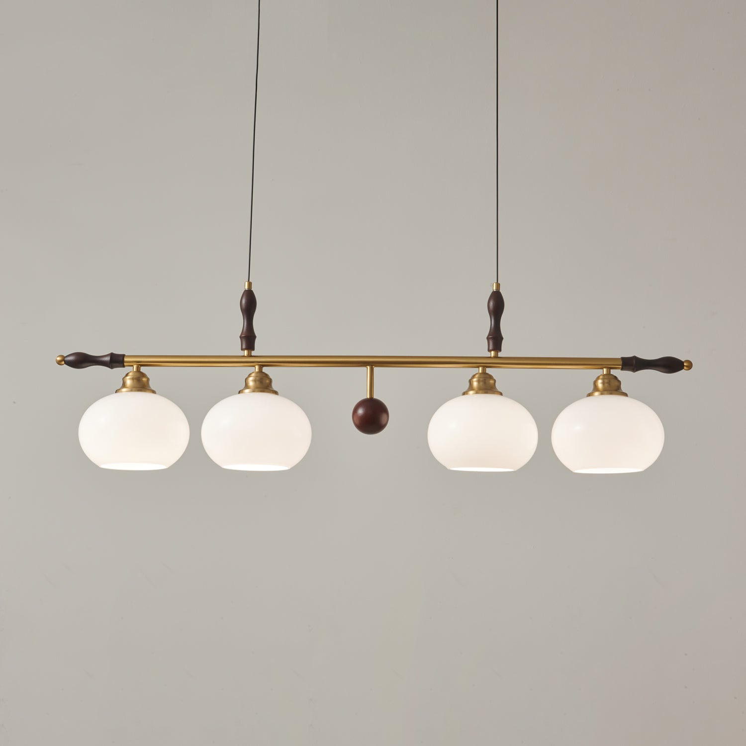 Sylvara Premium Eleganz Traditionell Holz Glas Pendelleuchte Lampe-Letslighting