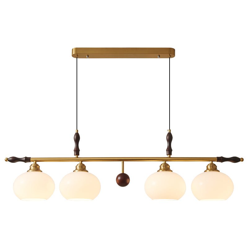 Sylvara Premium Eleganz Traditionell Holz Glas Pendelleuchte Lampe-Letslighting