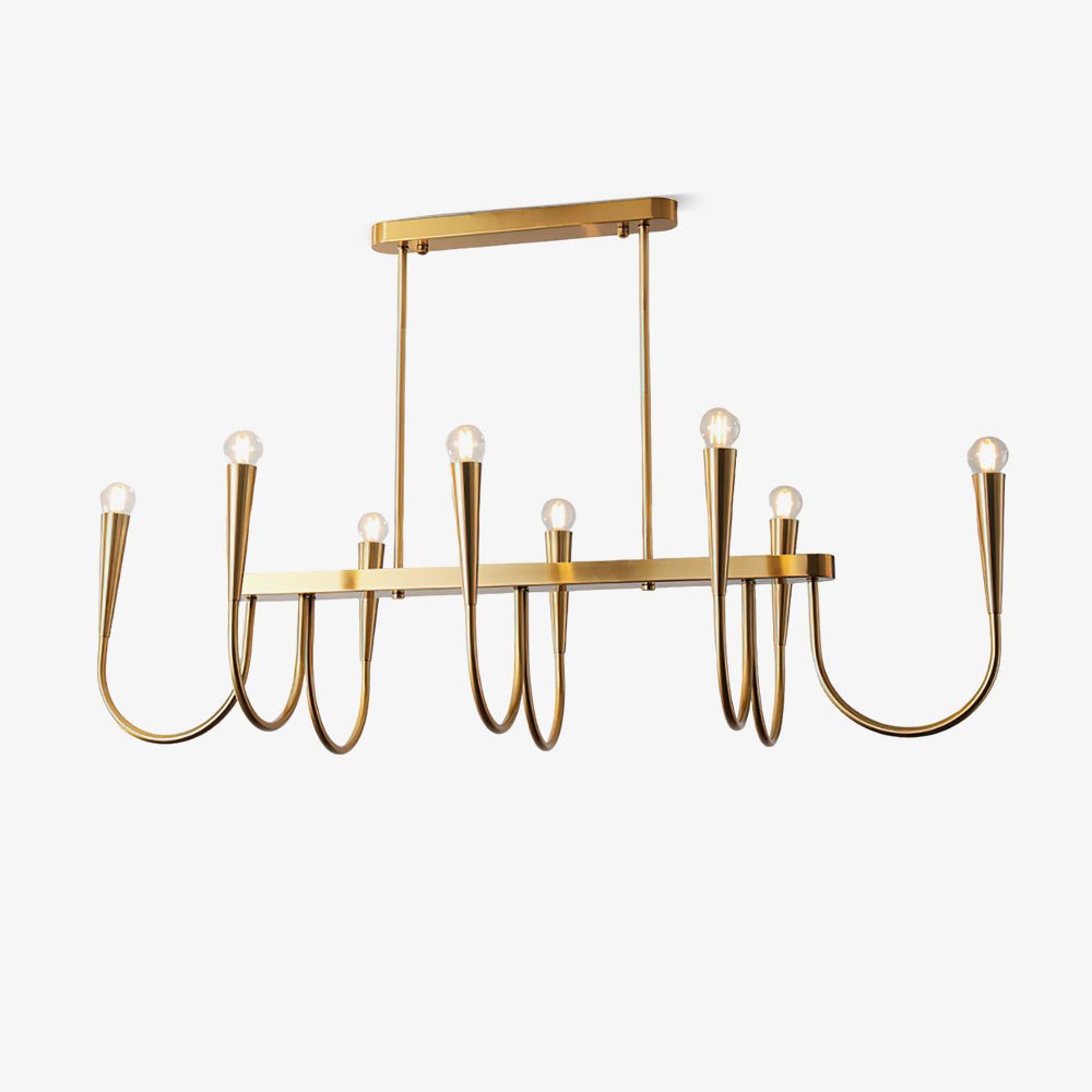 Lustra Kronleuchter Gold Symphony Geschwungen Elegant-Letslighting